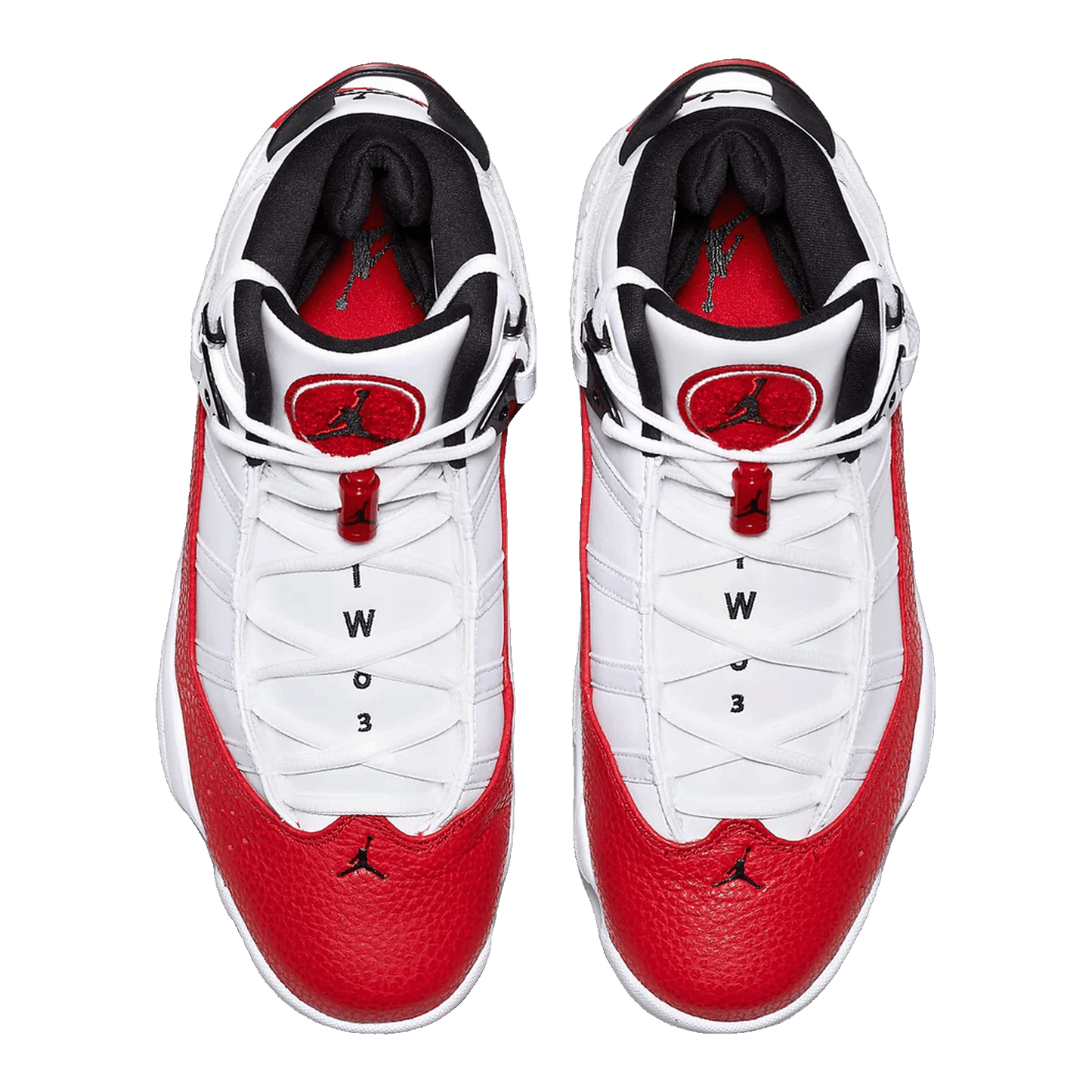 Nike Air Jordan 6 Rings White University Red Oben 322992-120