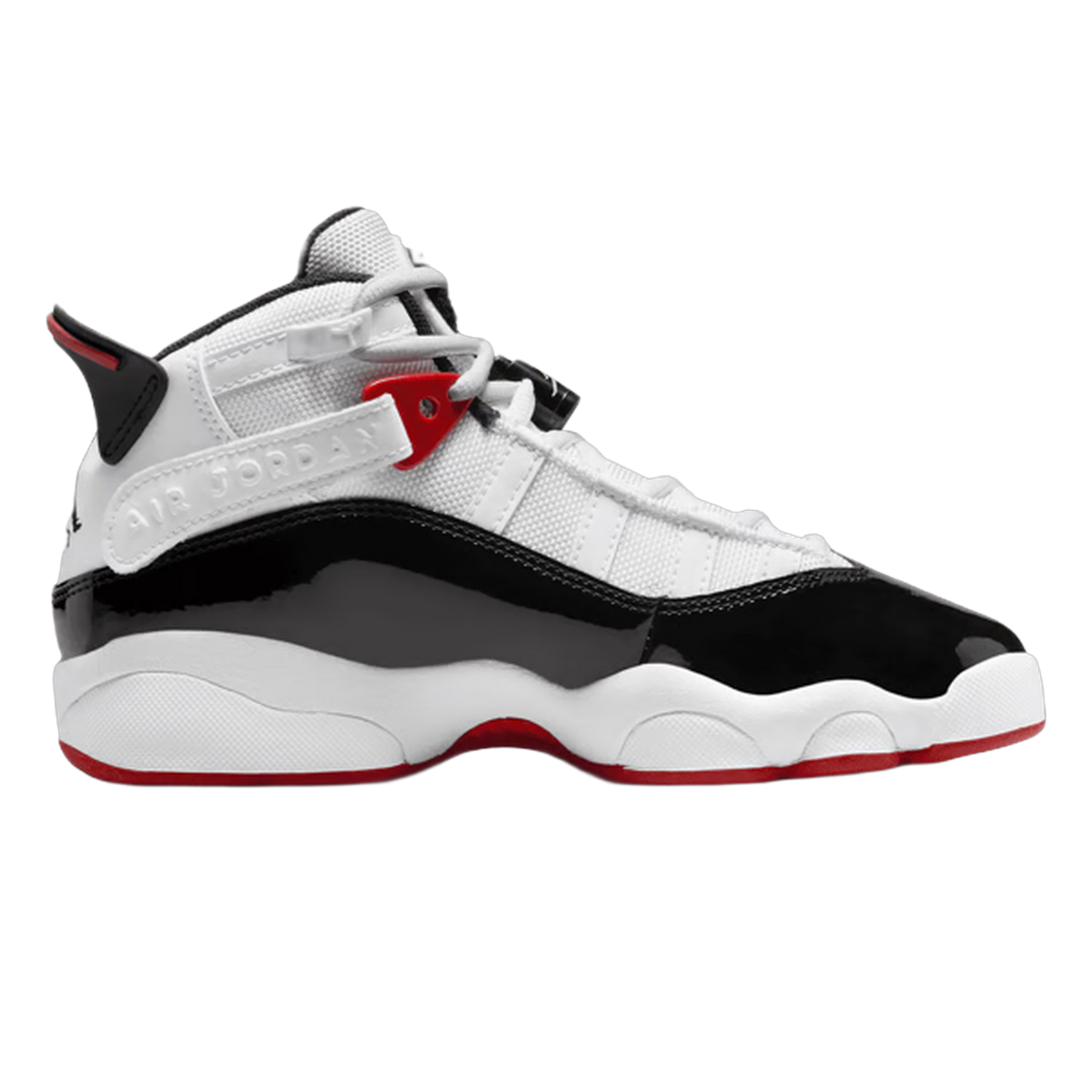 Nike Air Jordan 6 Rings White Varsity Red Black (GS) 323419-164