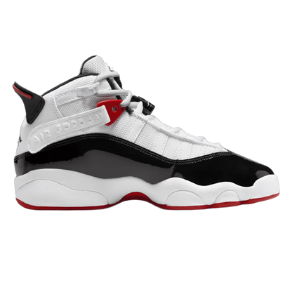 Nike Air Jordan 6 Rings White Varsity Red Black (GS) 323419-164