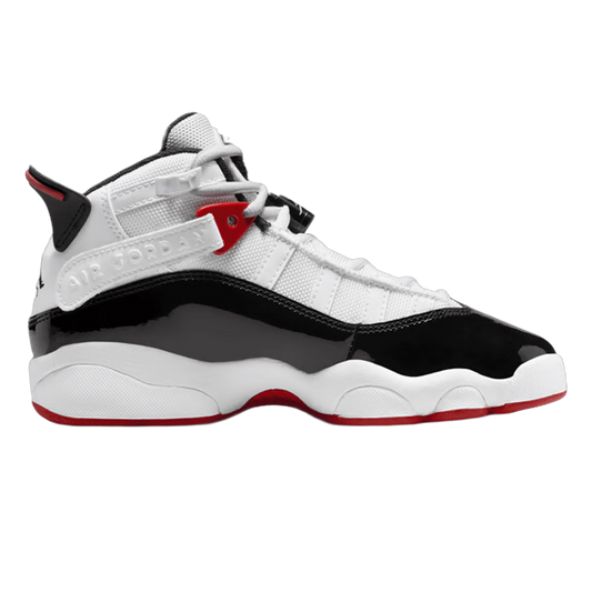 Nike Air Jordan 6 Rings White Varsity Red Black (GS) 323419-164