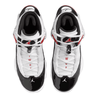 Nike Air Jordan 6 Rings White Varsity Red Black (GS) Oben 323419-164