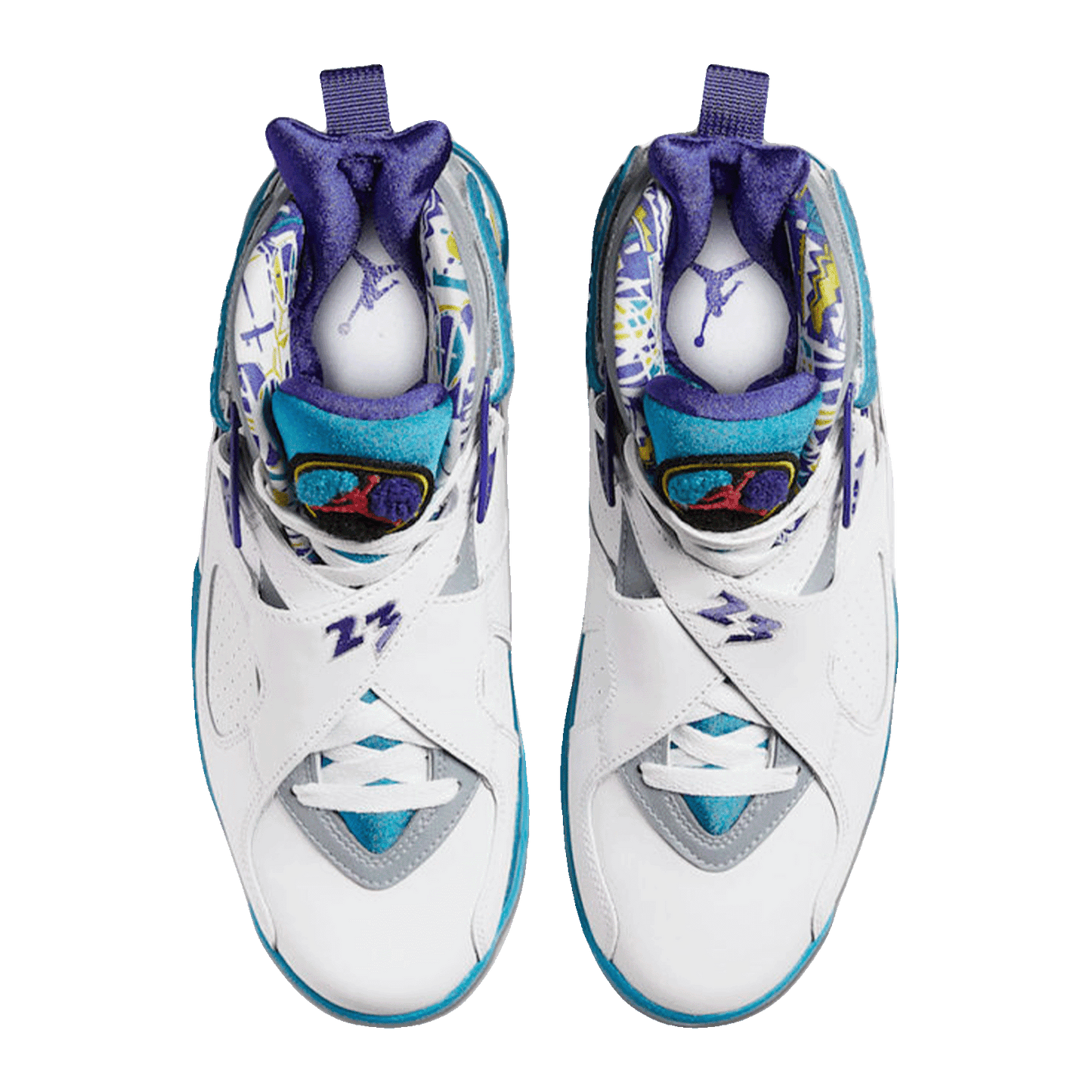 Nike Air Jordan 8 Retro White Aqua (2019) (W) Oben