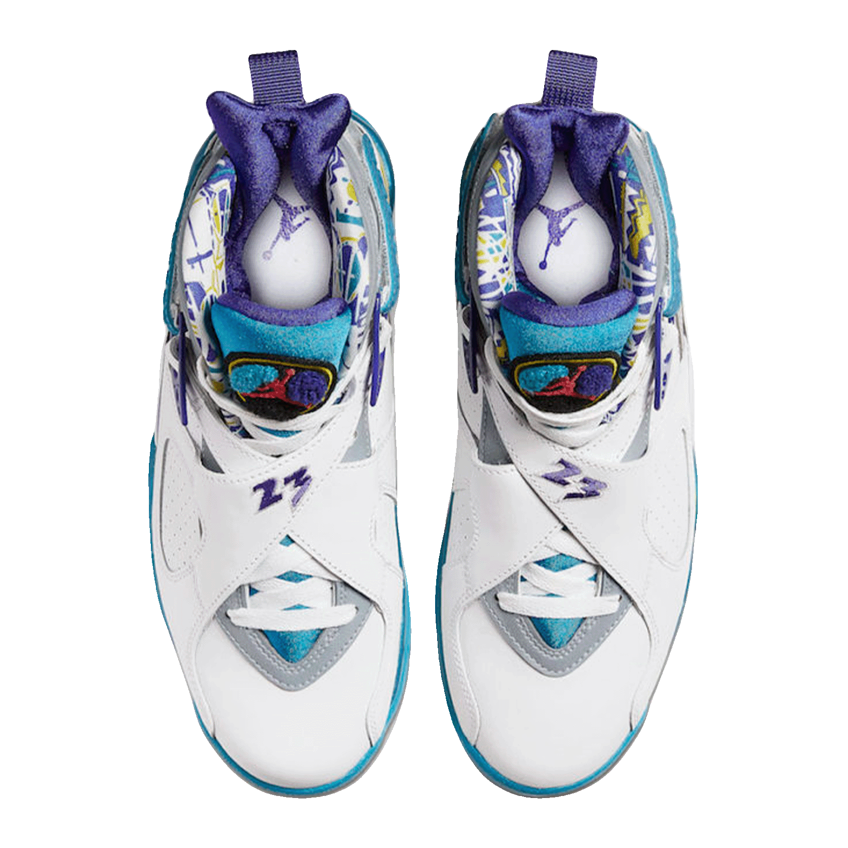Nike Air Jordan 8 Retro White Aqua (2019) (W) Oben
