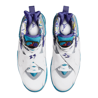 Nike Air Jordan 8 Retro White Aqua (2019) (W) Oben