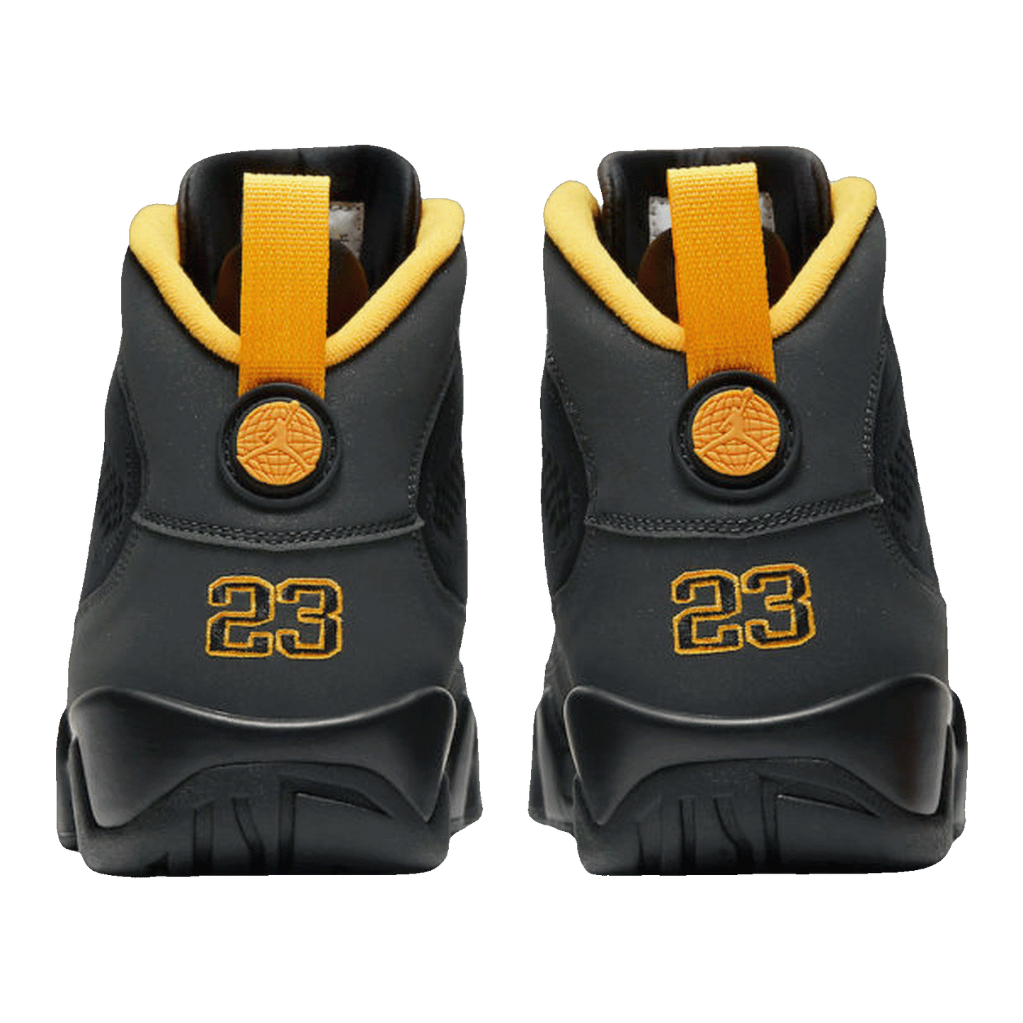 Nike Air Jordan 9 Retro Dark Charcoal University Gold (GS) Back 302359-070
