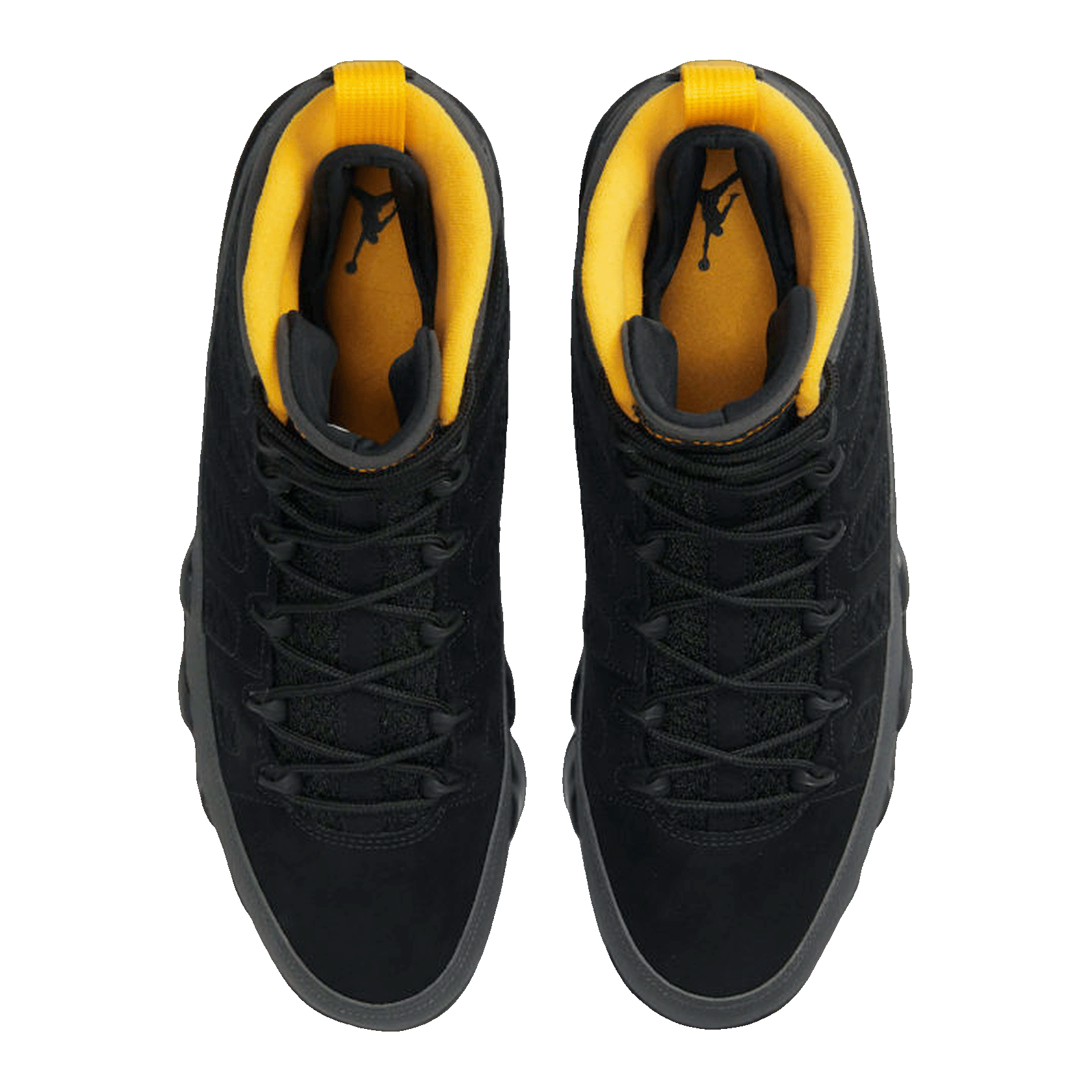 Nike Air Jordan 9 Retro Dark Charcoal University Gold (GS) Oben 302359-070