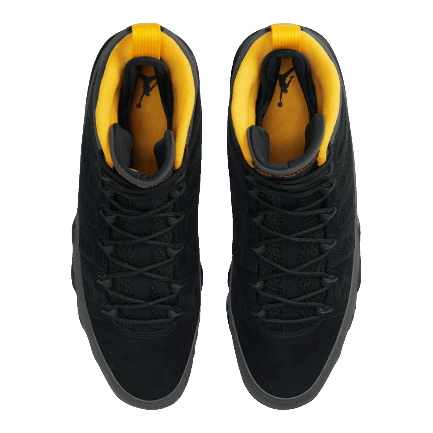 Nike Air Jordan 9 Retro Dark Charcoal University Gold Oben