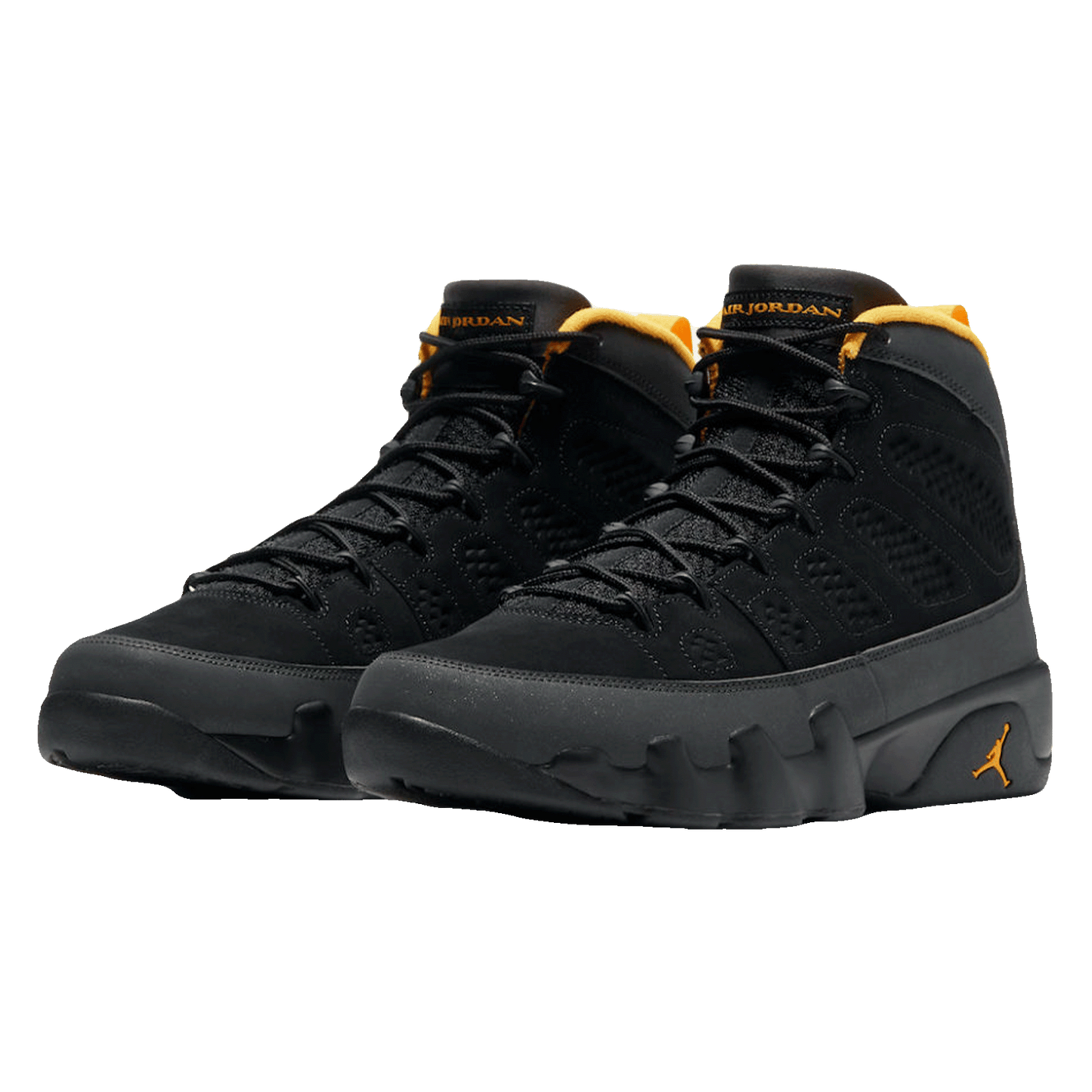 Nike Air Jordan 9 Retro Dark Charcoal University Gold Side