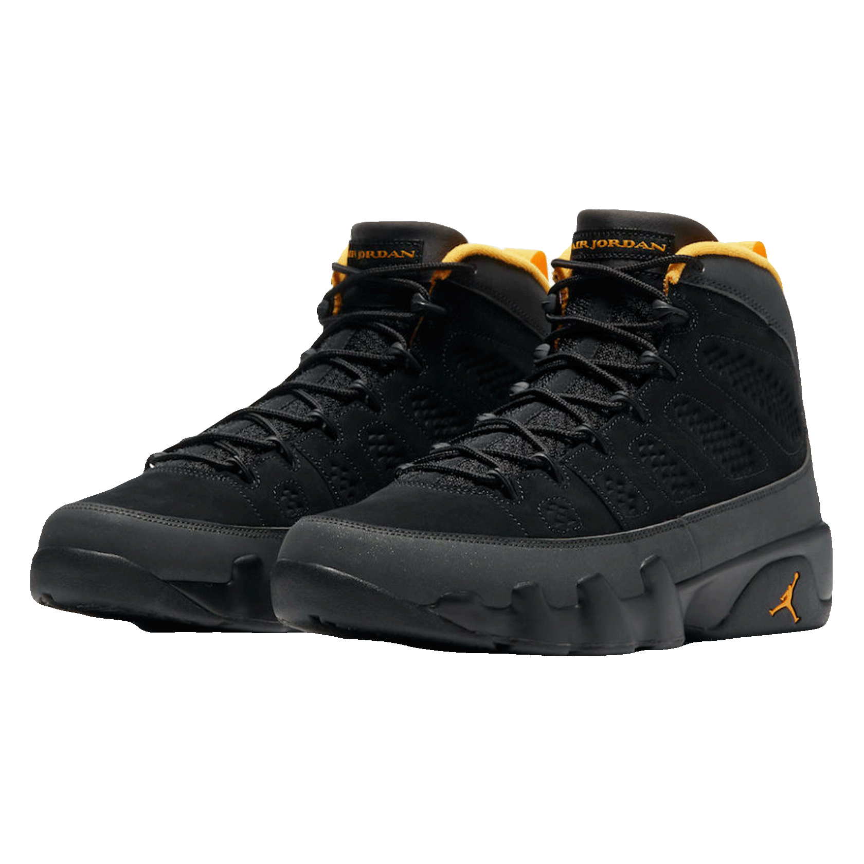 Nike Air Jordan 9 Retro Dark Charcoal University Gold Side