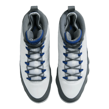 Nike Air Jordan 9 Retro Flint Grey French Blue (2026) (GS) Oben HV4574-100