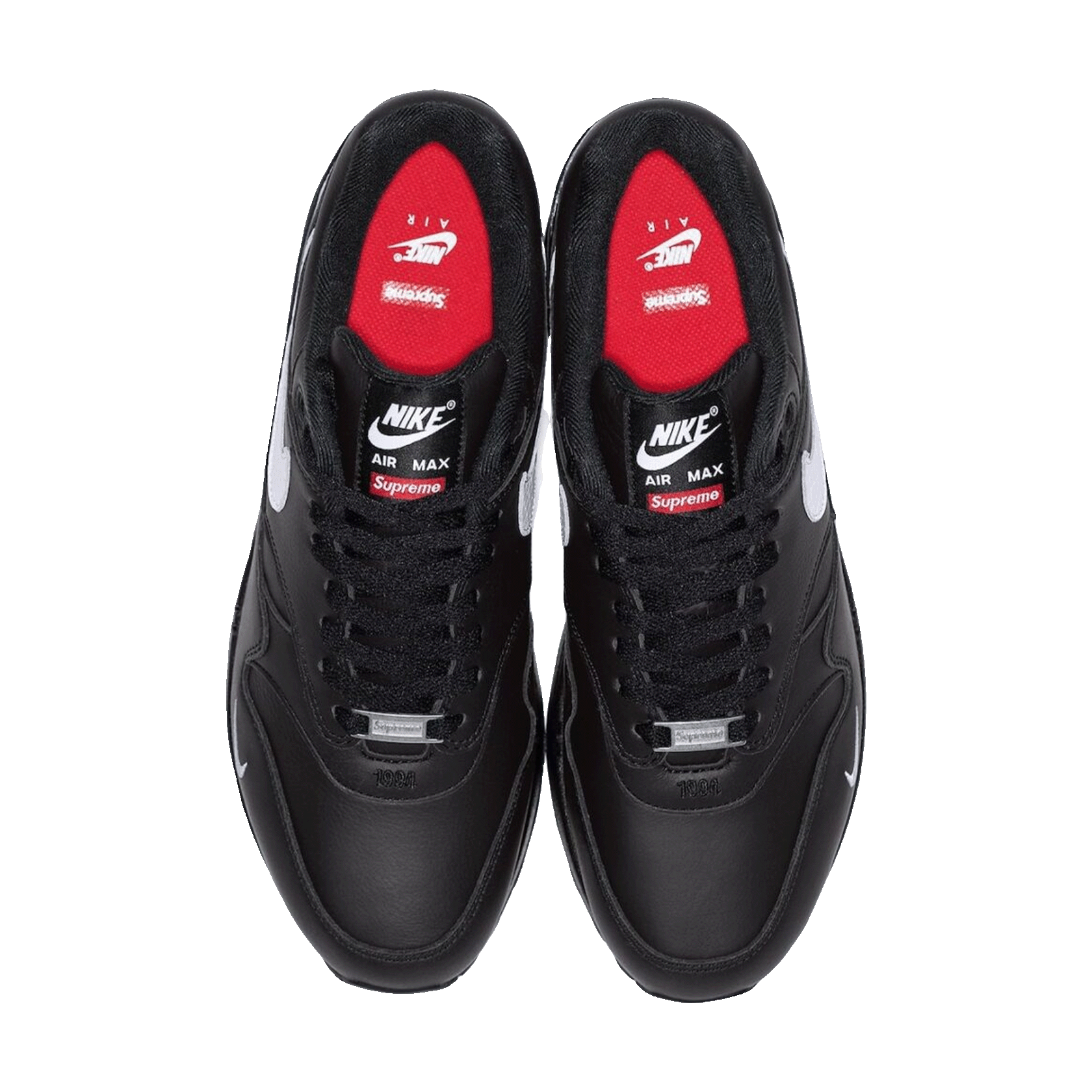 Nike Air Max 1 '87 SP Supreme Black White Oben