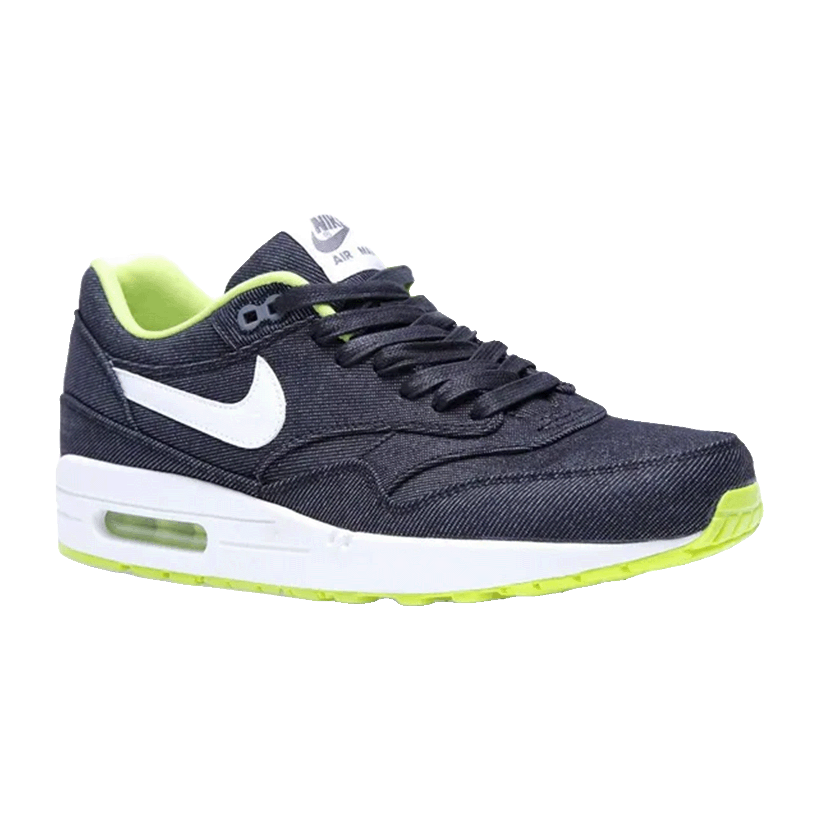 Nike Air Max 1 Black Denim Cyber Side