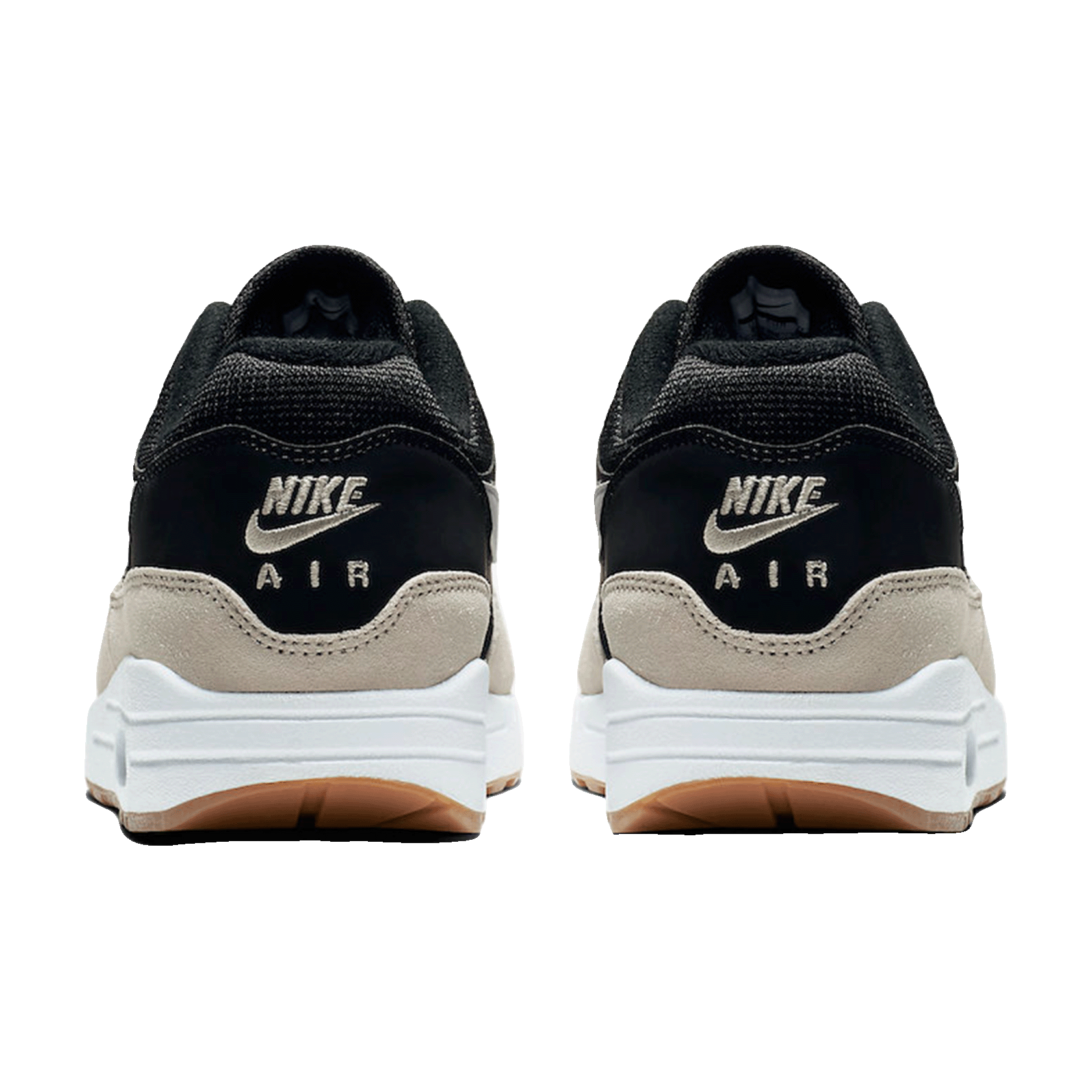 Nike Air Max 1 Black Light Bone White Back