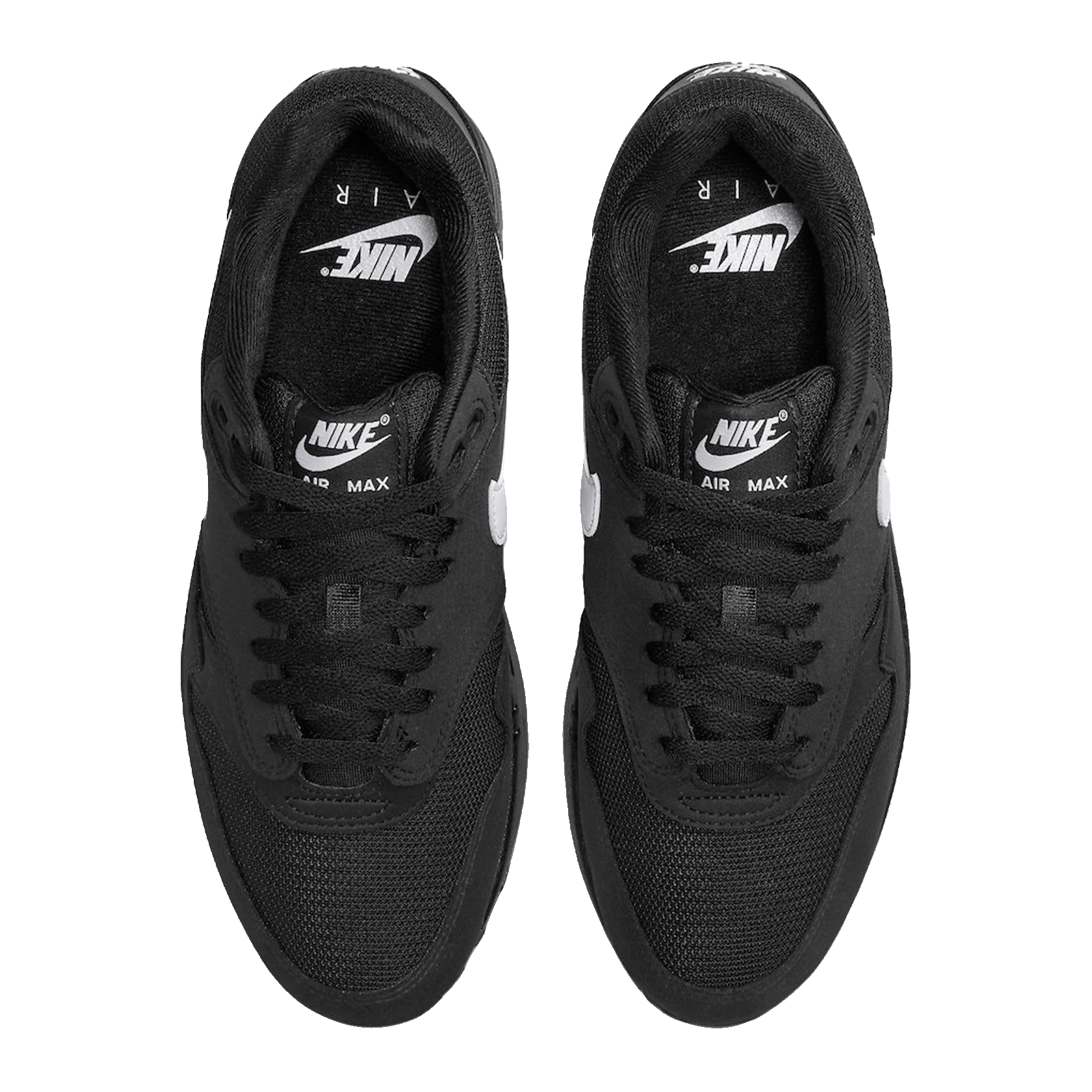 Nike Air Max 1 Black White Swoosh Oben