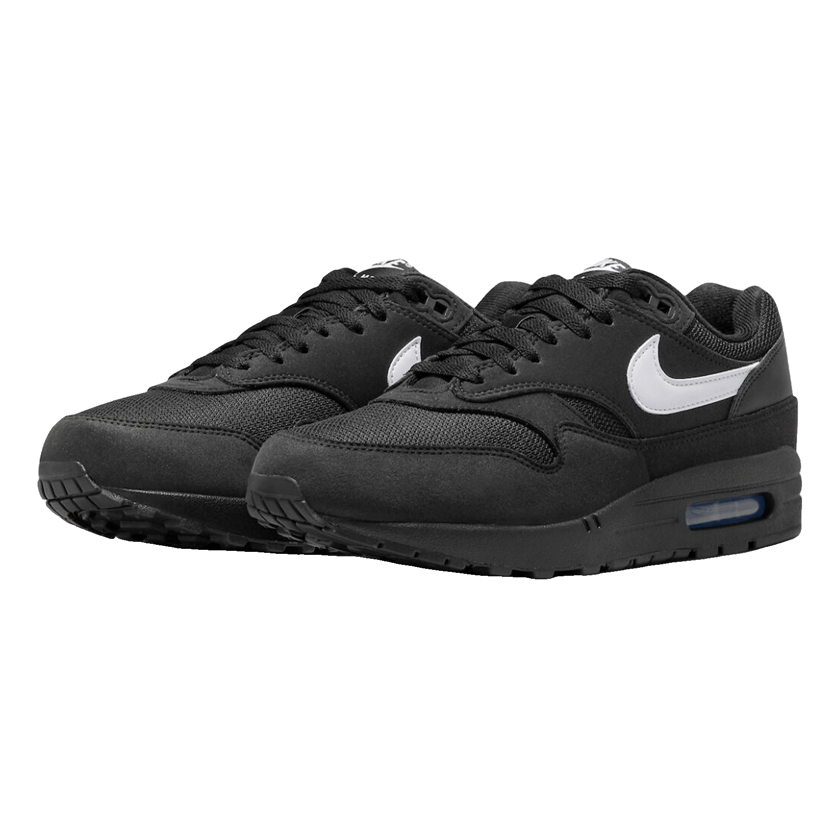 Nike Air Max 1 Black White Swoosh Side