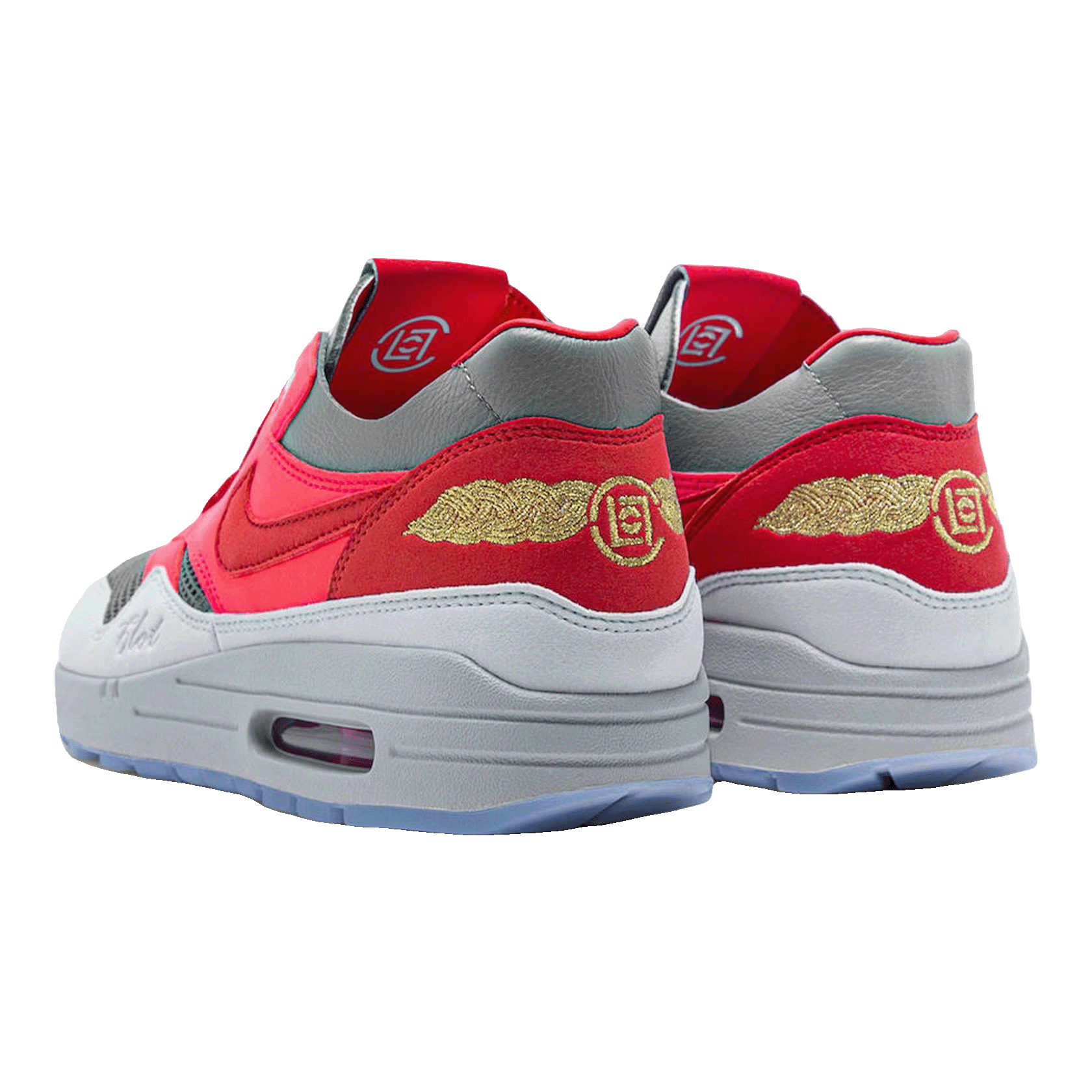 Nike Air Max 1 CLOT Kiss of Death Solar Red Oben