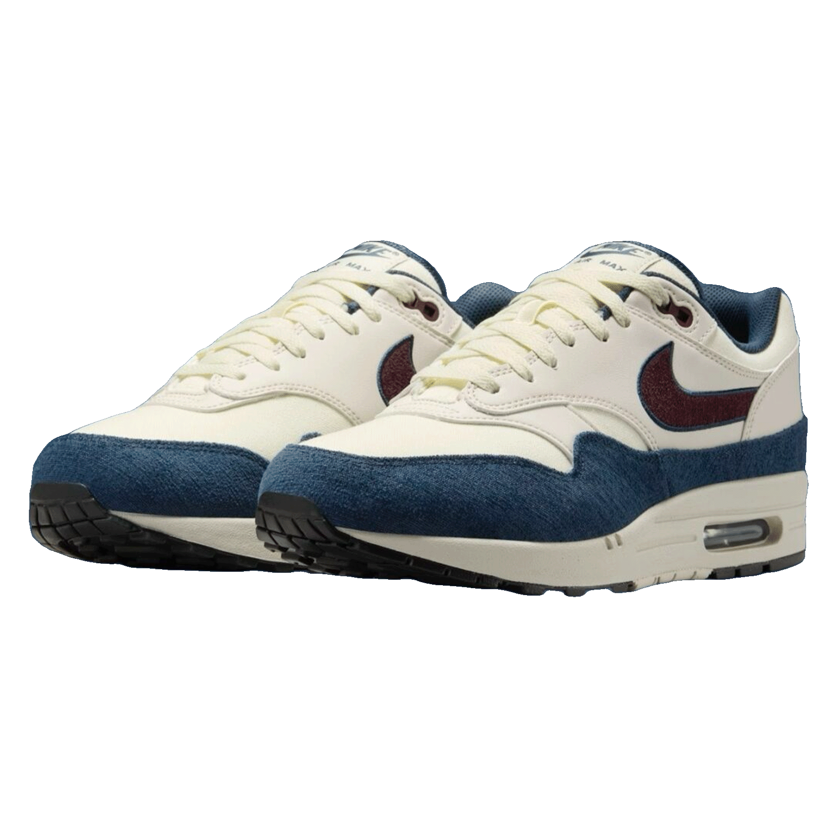 Nike Air Max 1 Coconut Milk Burgundy Crush Navy Side