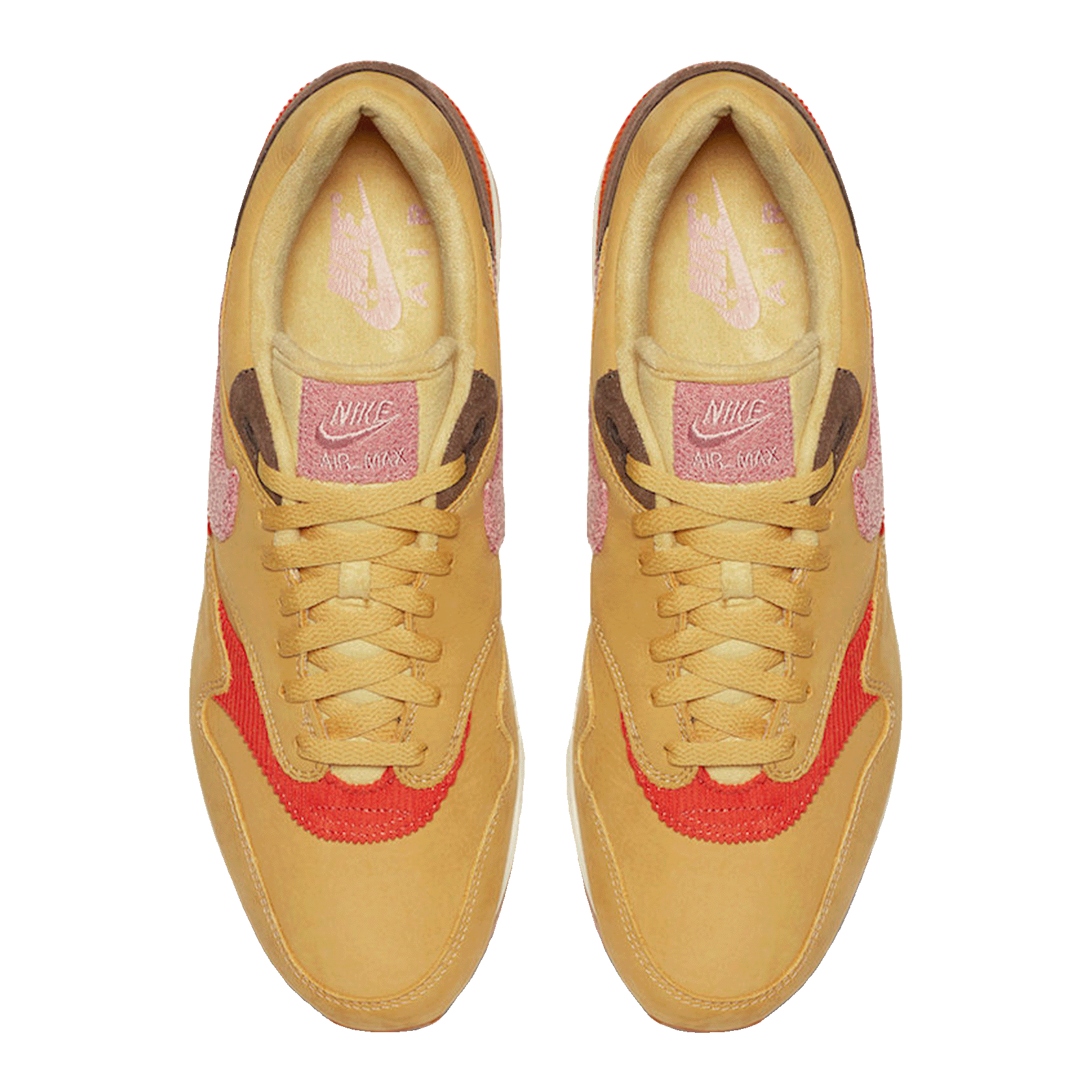 Nike Air Max 1 Crepe Wheat Gold Rust Pink Oben