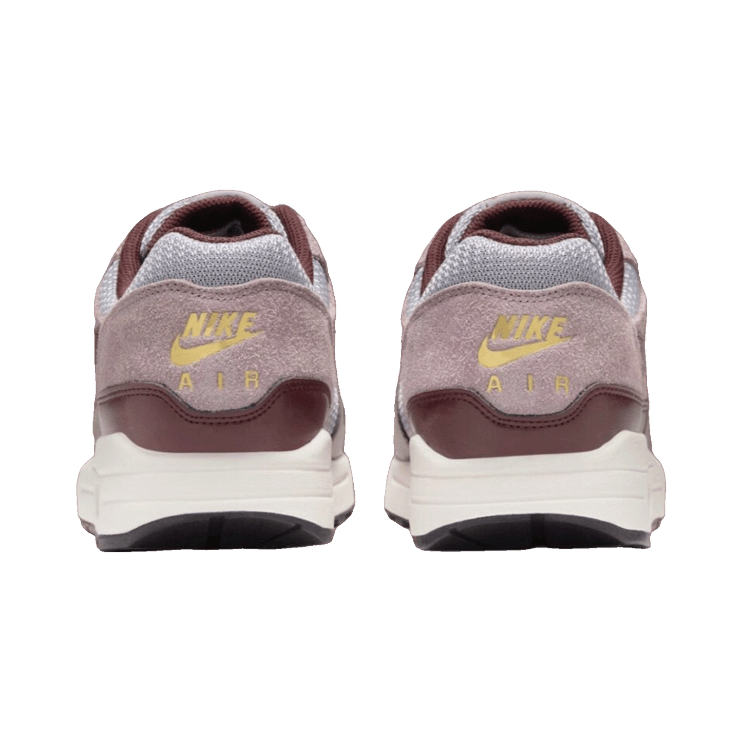 Nike Air Max 1 Essential PRM Cement Grey Burgundy Crush Back