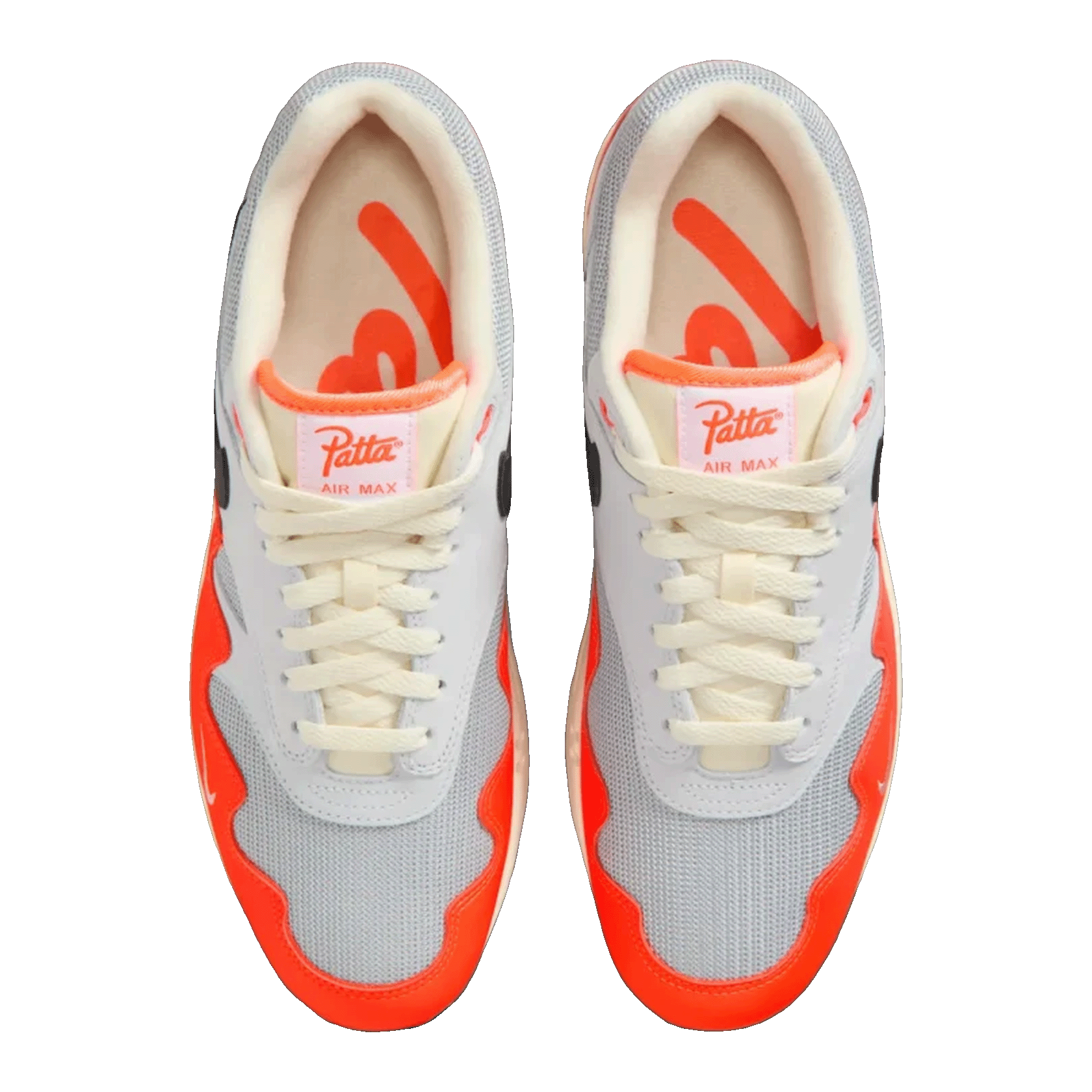 Nike Air Max 1 Patta Waves Hyper Crimson Pure Platinum (With Bracelet) Oben II7055-800