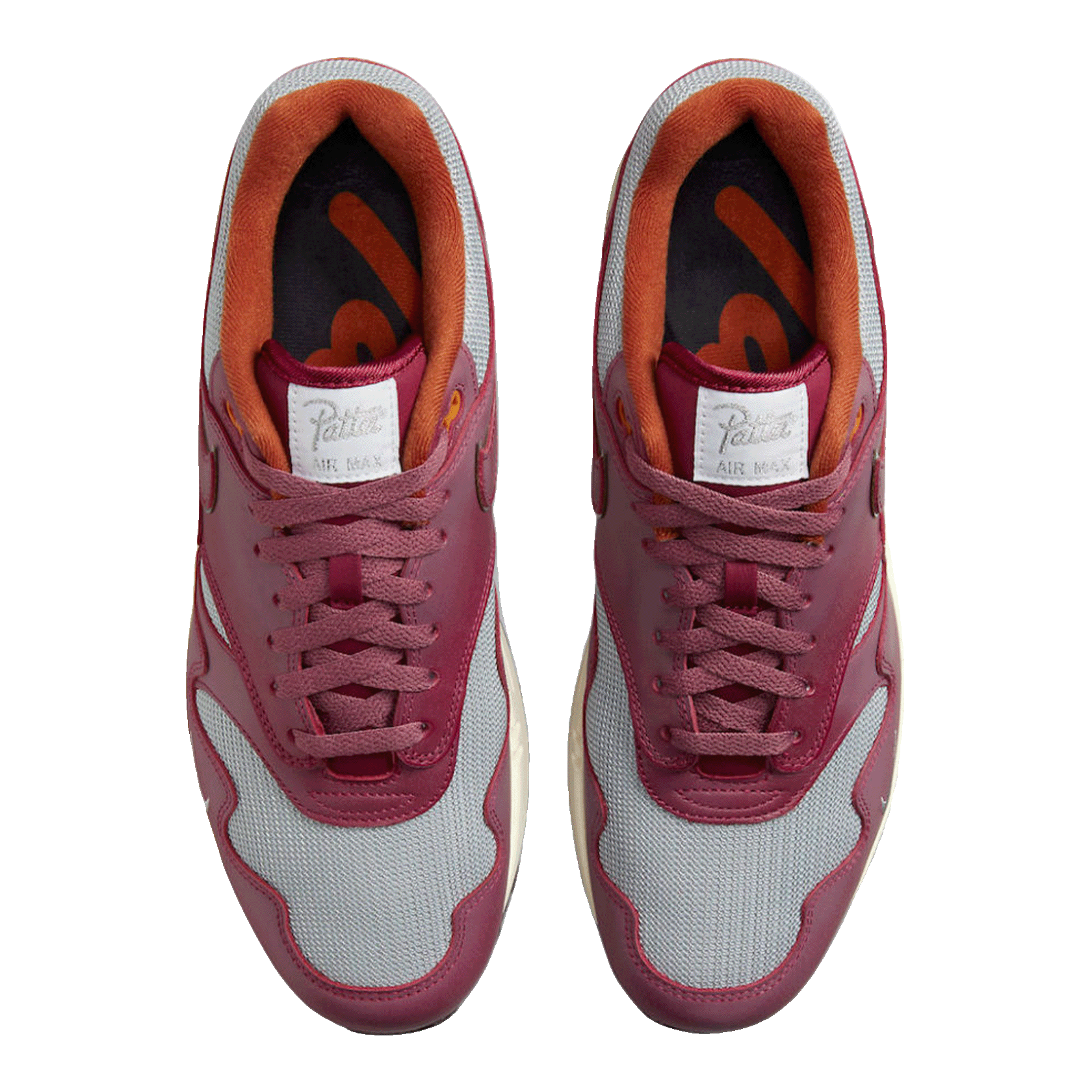 Nike Air Max 1 Patta Waves Rush Maroon (with Bracelet) Oben