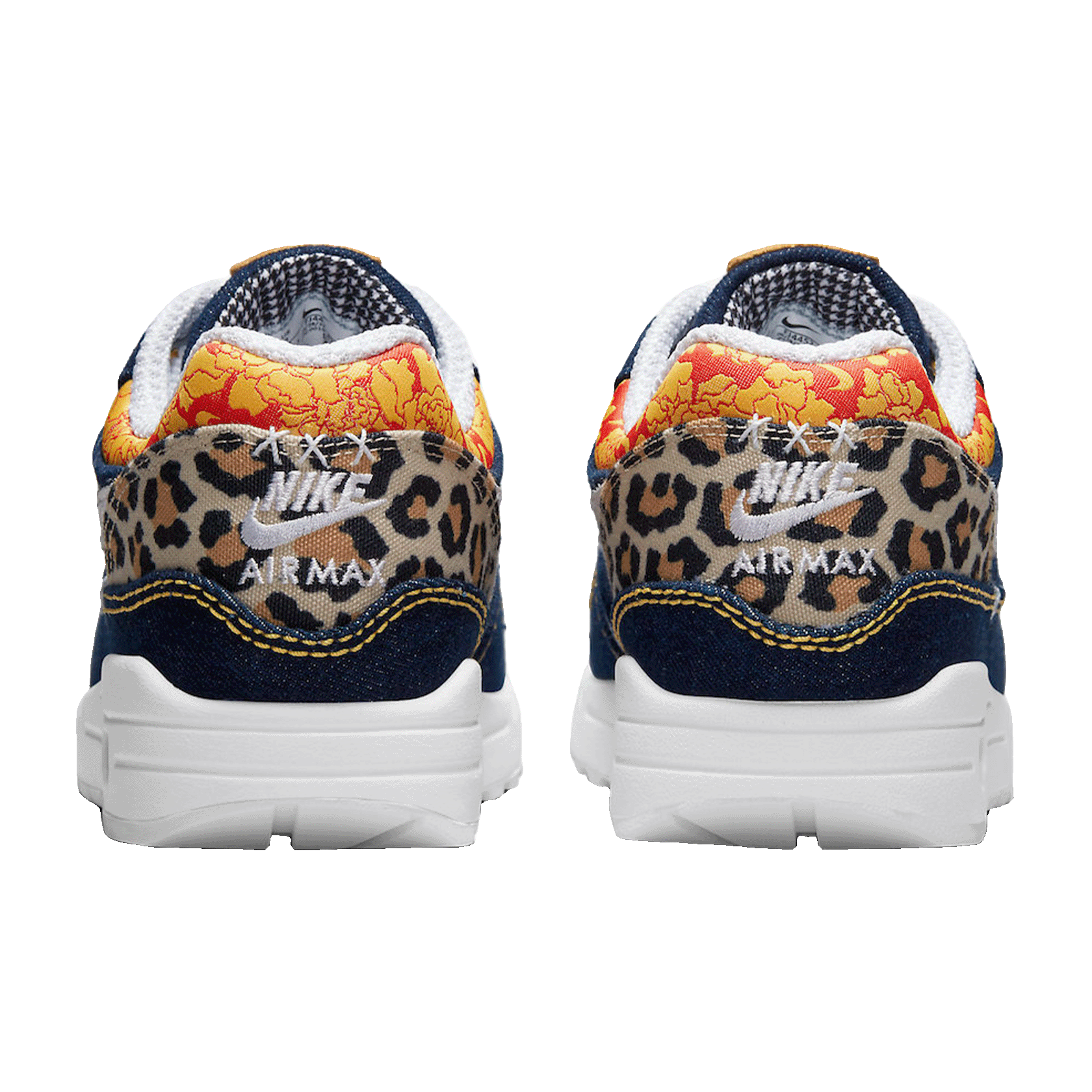 Nike Air Max 1 Premium Denim Leopard Back