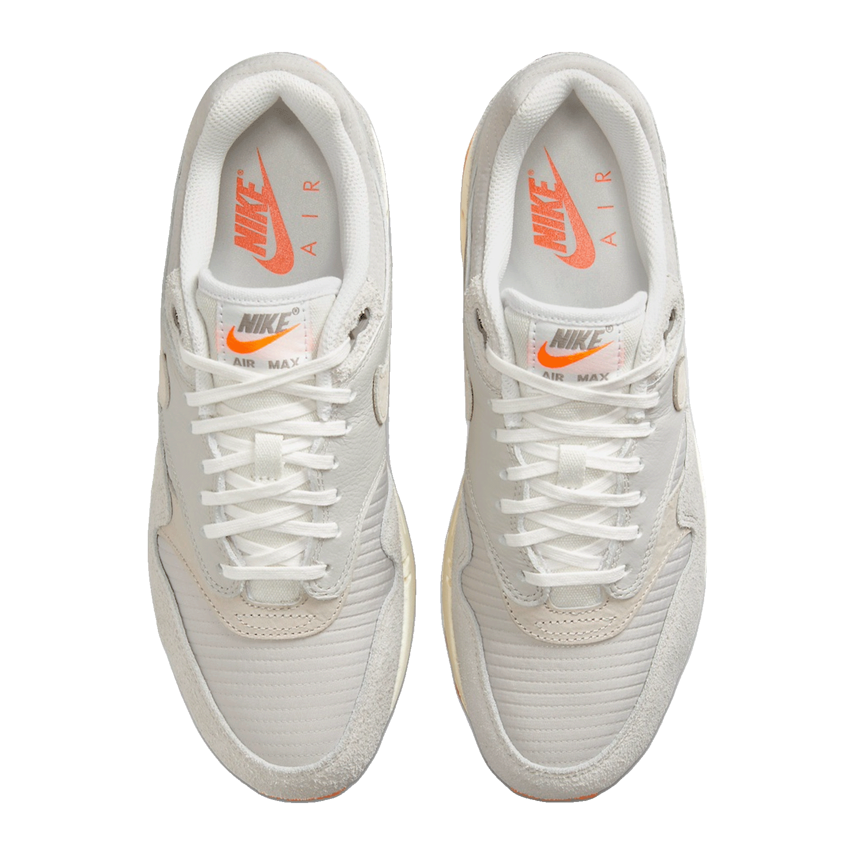 Nike Air Max 1 PRM Light Iron Ore Total Orange Oben