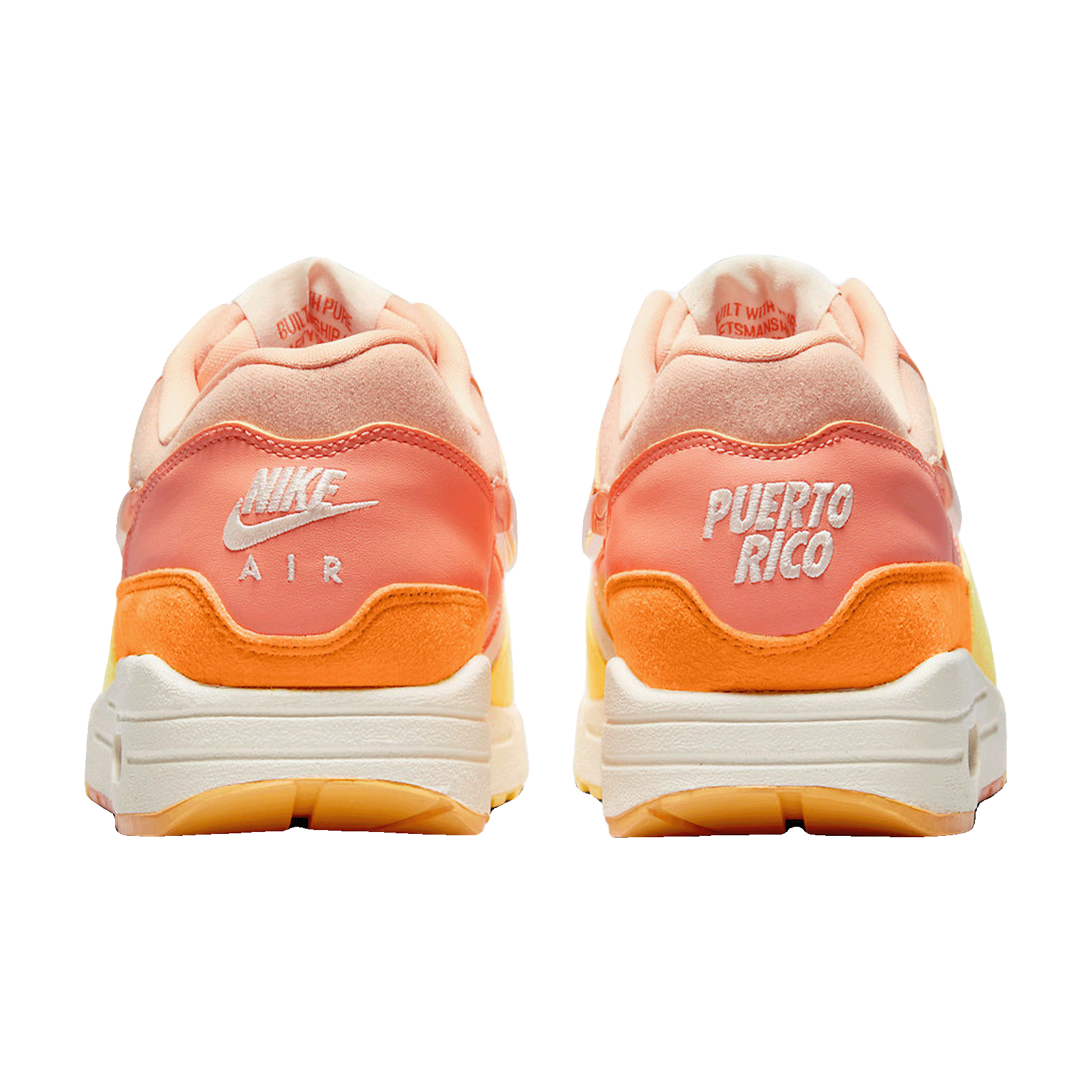 Nike Air Max 1 Puerto Rico Orange Frost Back