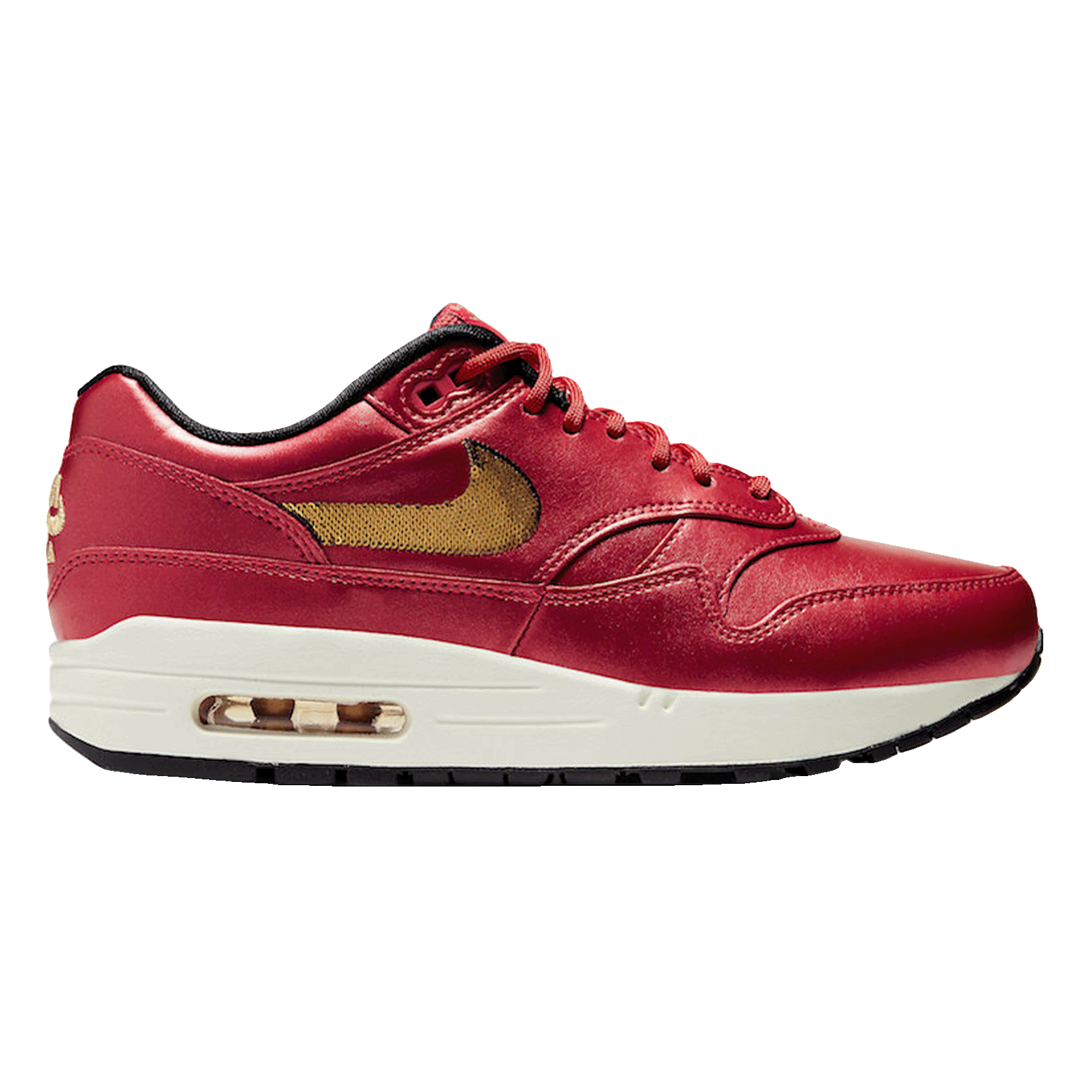 Nike Air Max 1 Red Gold Sequin (W)