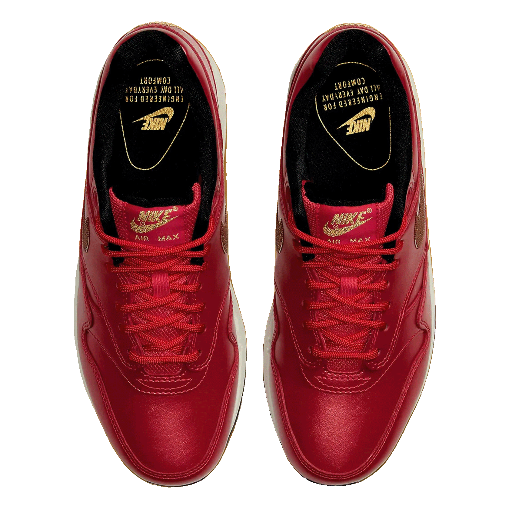 Nike Air Max 1 Red Gold Sequin (W) Oben