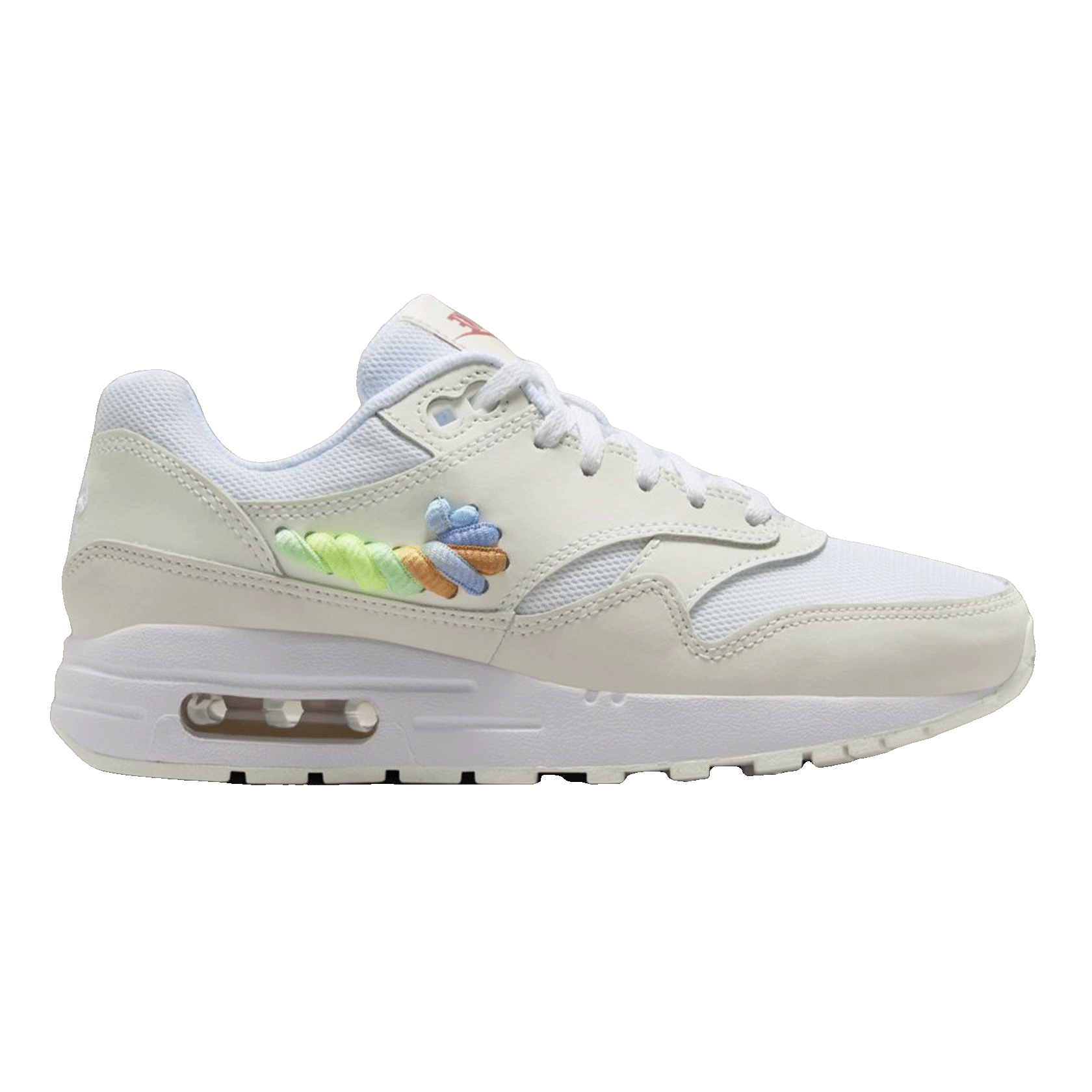Nike Air Max 1 SE White Rainbow Lace Swoosh (GS)