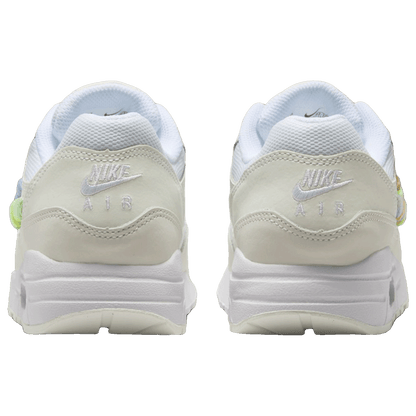 Nike Air Max 1 SE White Rainbow Lace Swoosh (GS) Back