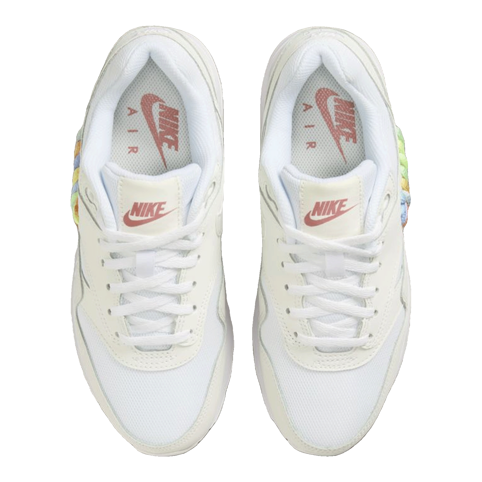 Nike Air Max 1 SE White Rainbow Lace Swoosh (GS) Oben
