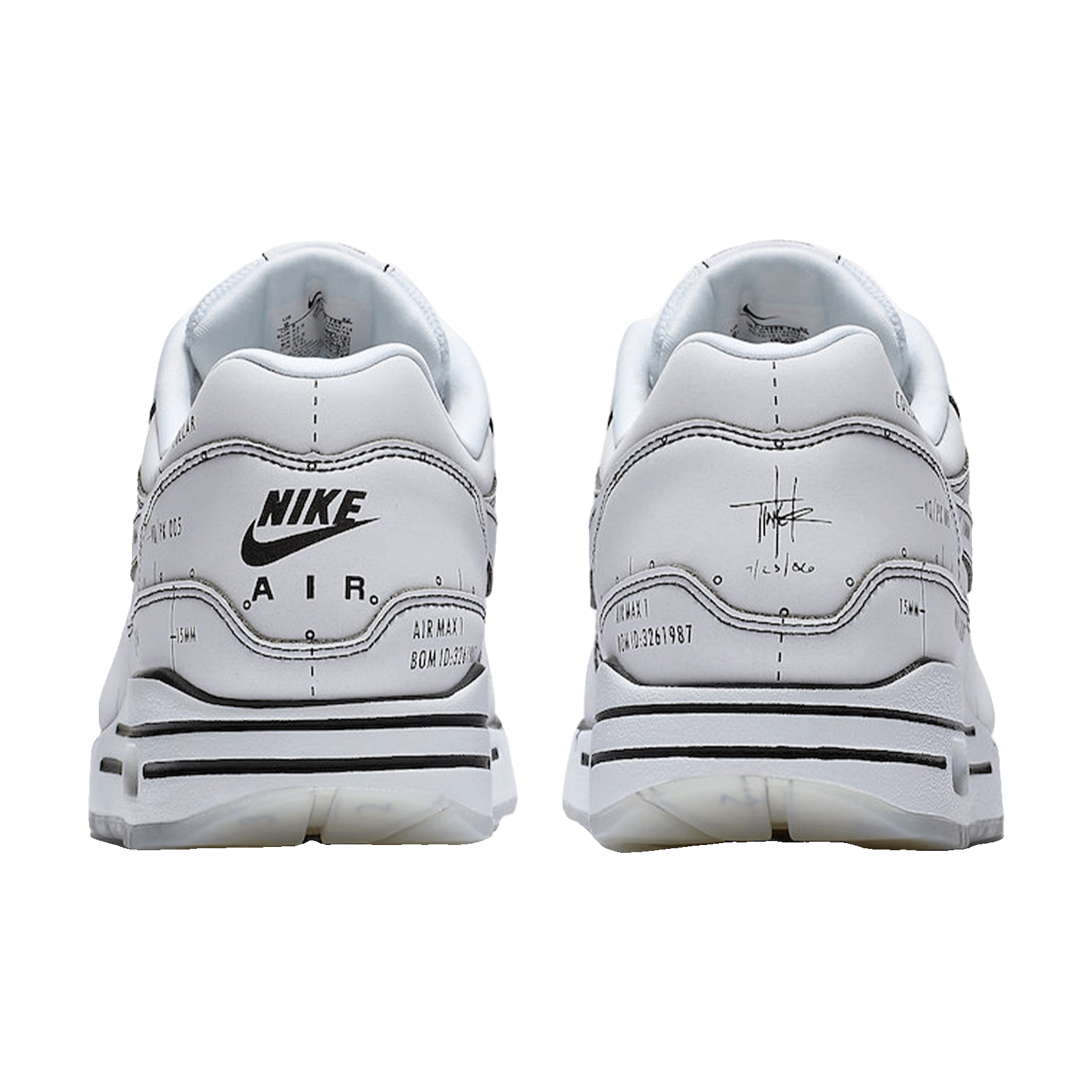 Nike Air Max 1 Tinker Schematic Back