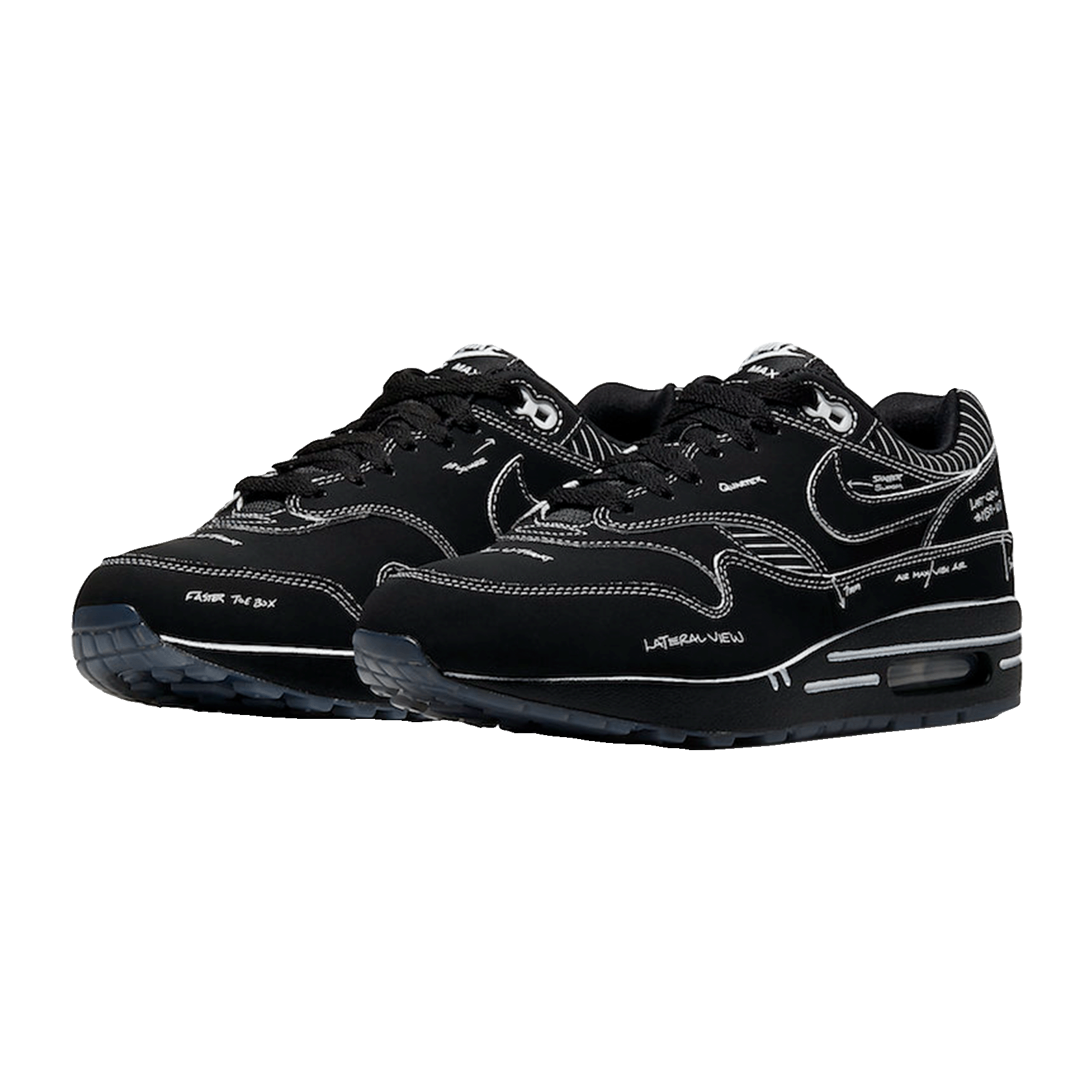 Nike Air Max 1 Tinker Sketch to Shelf Black Side