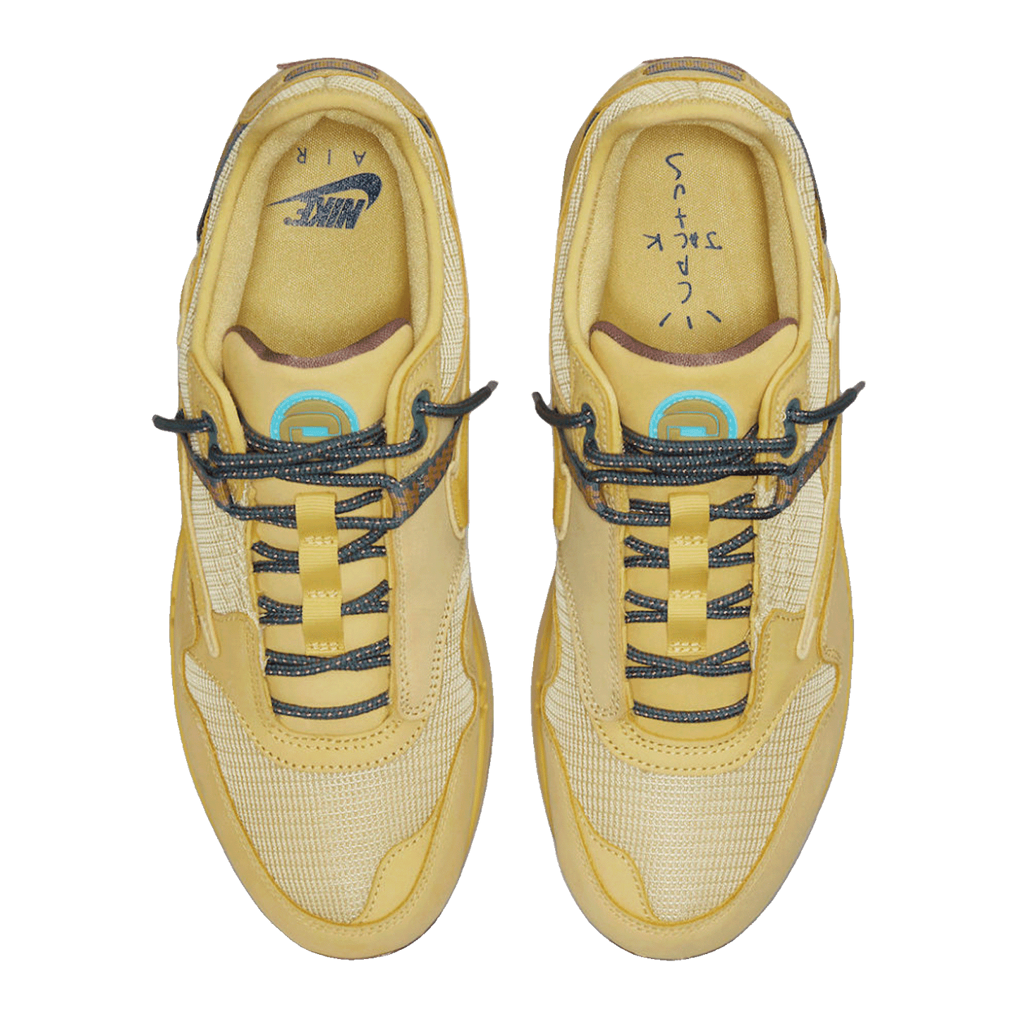 Nike Air Max 1 Travis Scott Cactus Jack Saturn Gold Oben