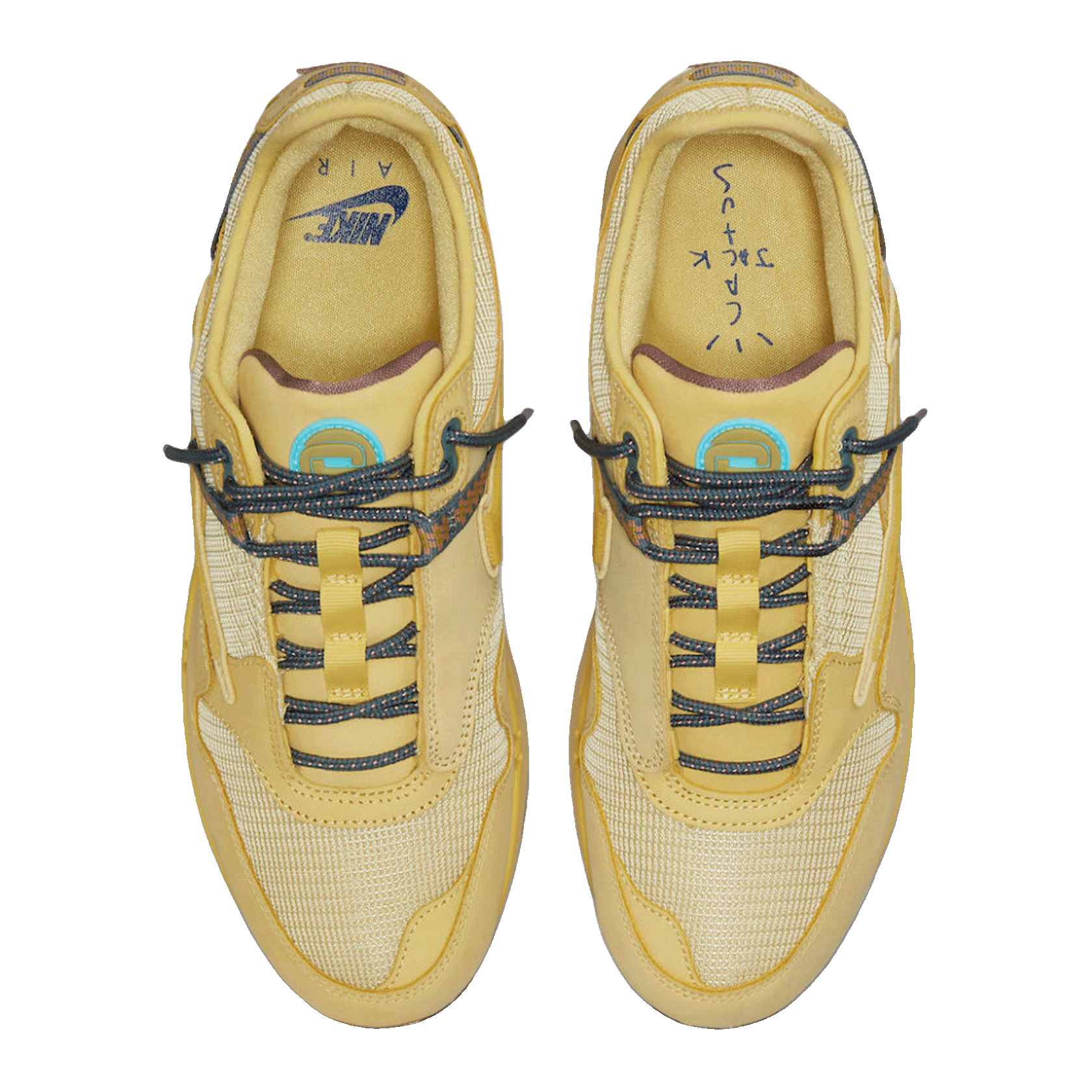 Nike Air Max 1 Travis Scott Cactus Jack Saturn Gold Oben
