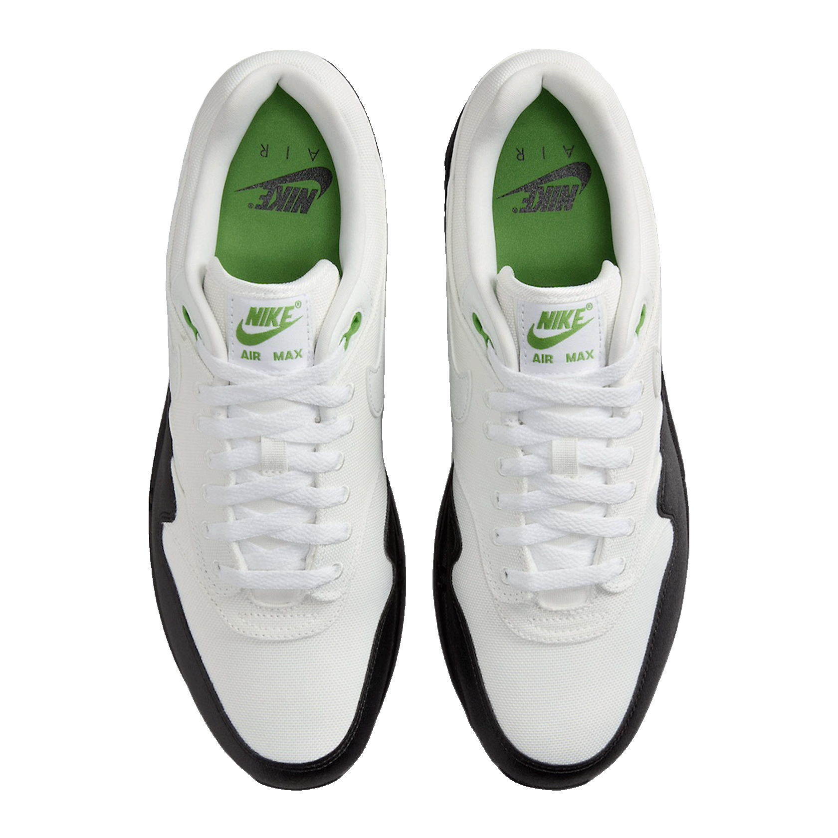 Nike Air Max 1 White Black Chlorophyll Oben