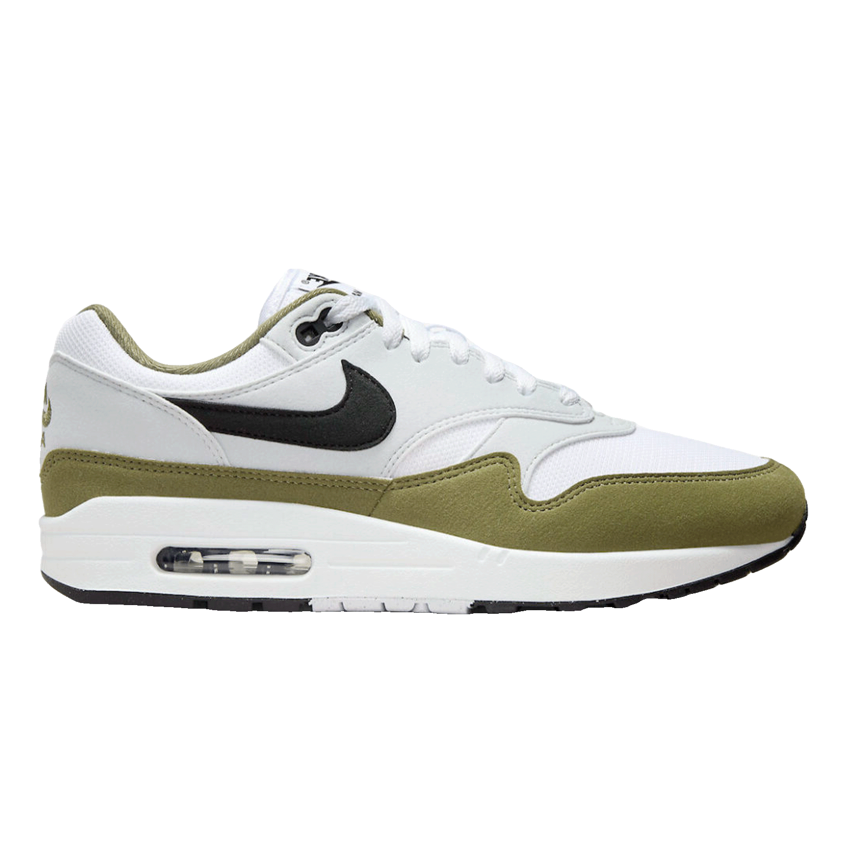 Nike Air Max 1 White Black Medium Olive