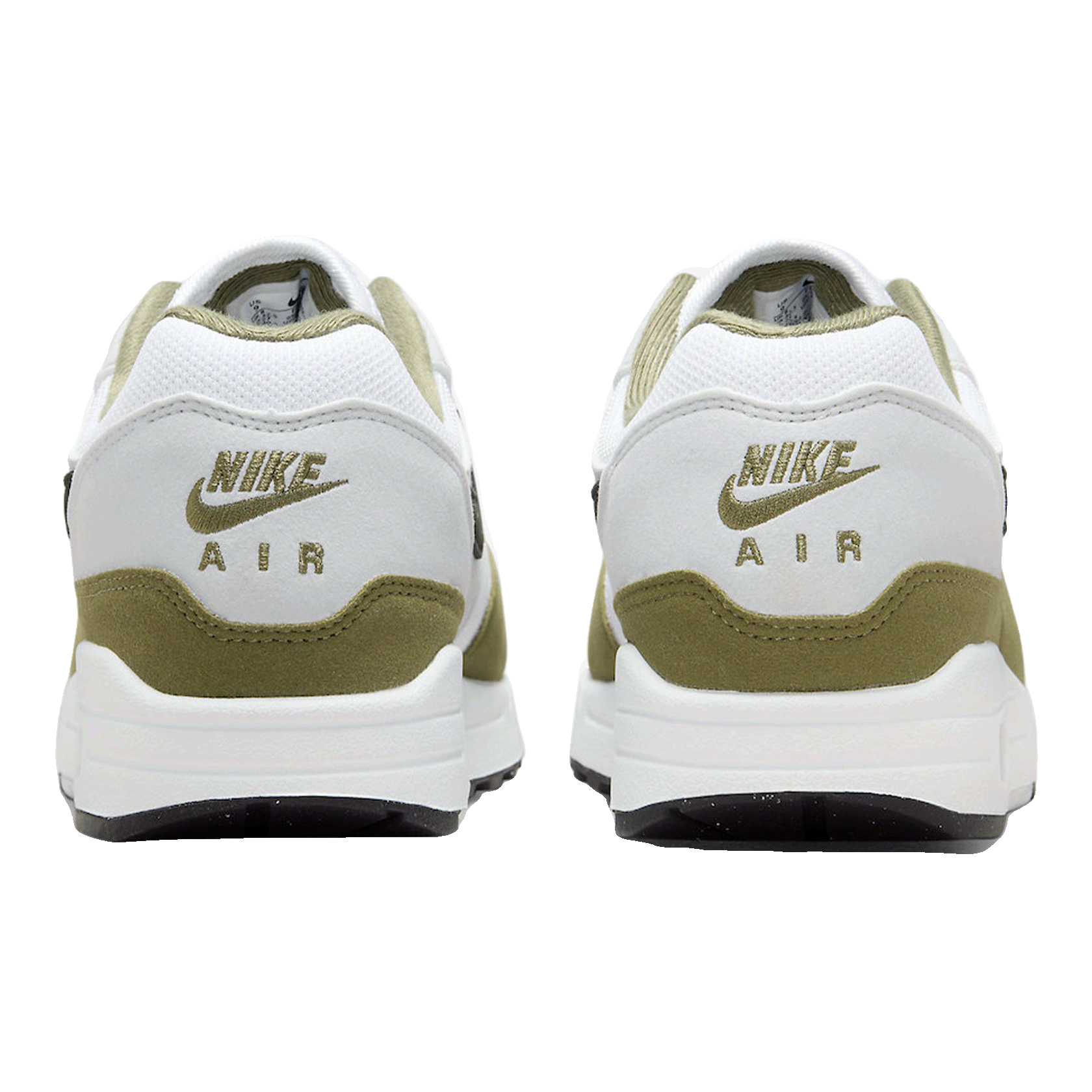 Nike Air Max 1 White Black Medium Olive Back