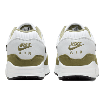 Nike Air Max 1 White Black Medium Olive Back