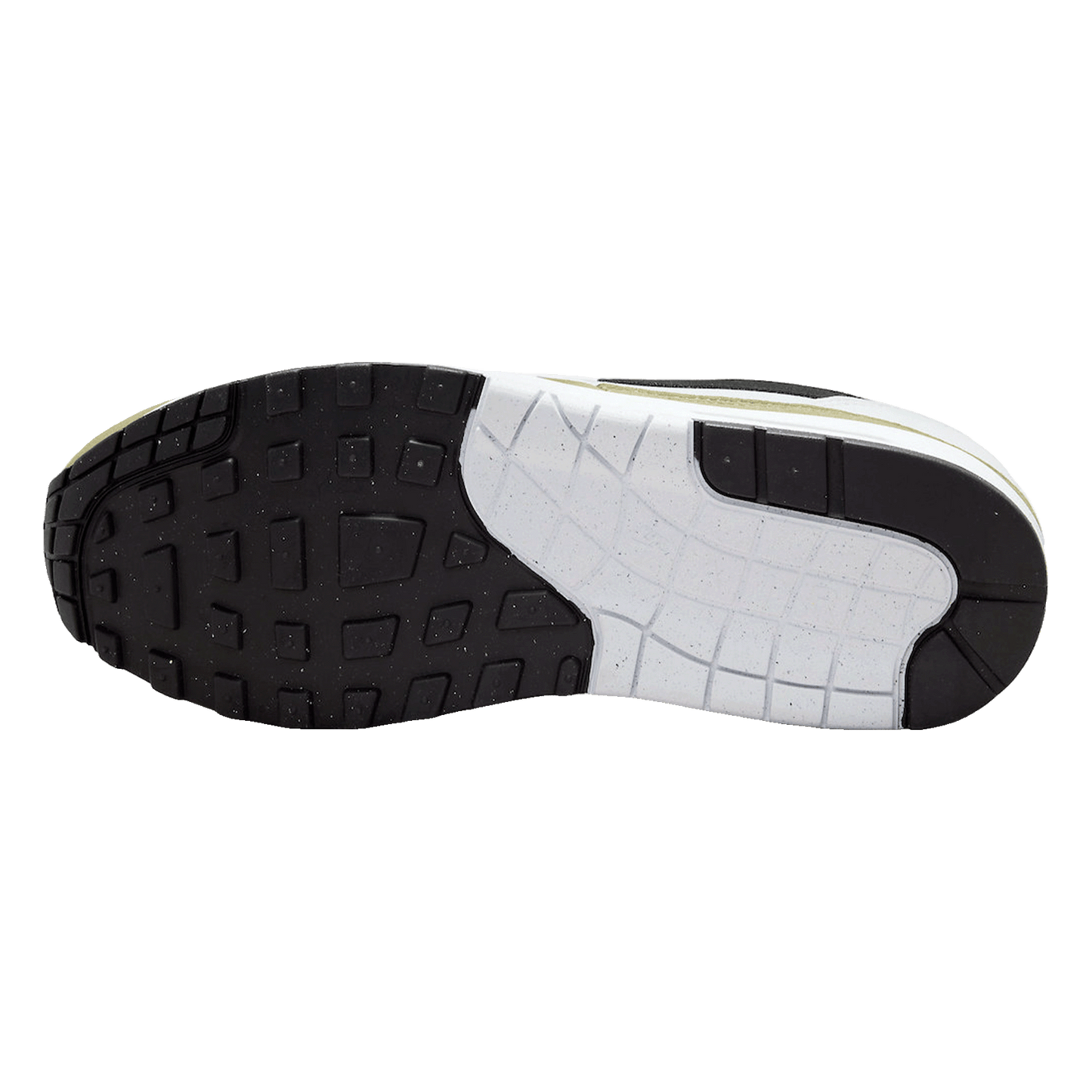 Nike Air Max 1 White Black Medium Olive Sohle