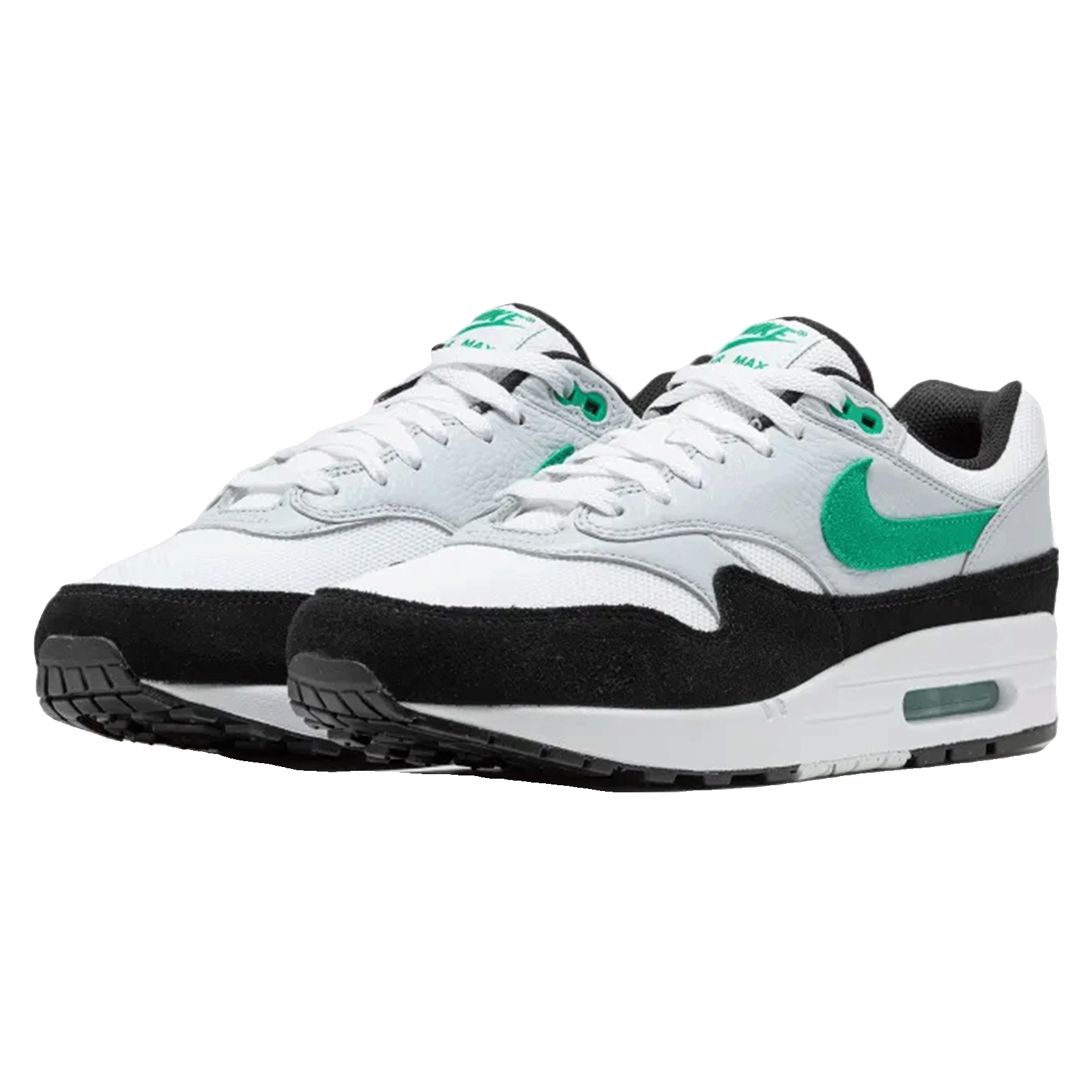 Nike Air Max 1 White Black Stadium Green Side