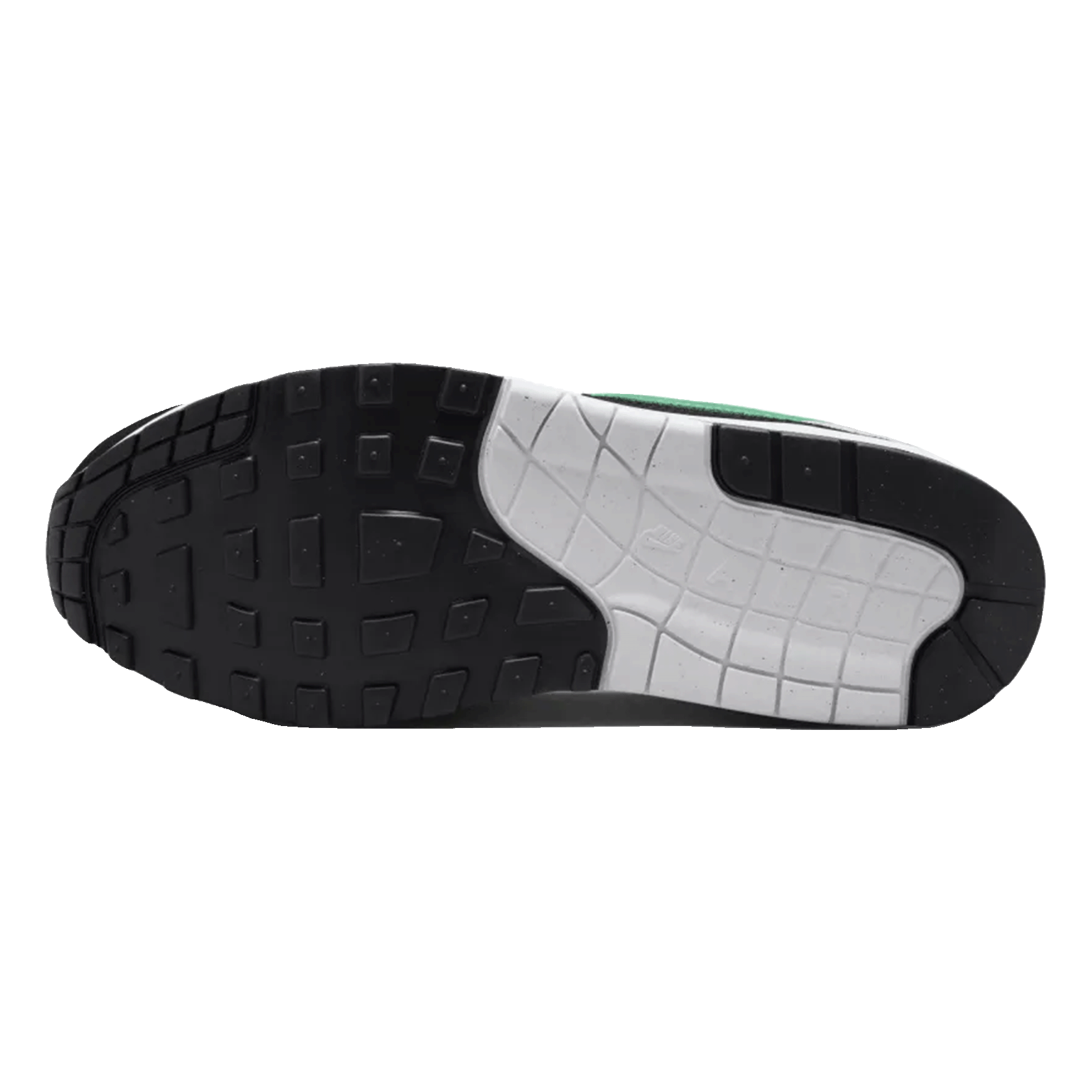 Nike Air Max 1 White Black Stadium Green Sohle
