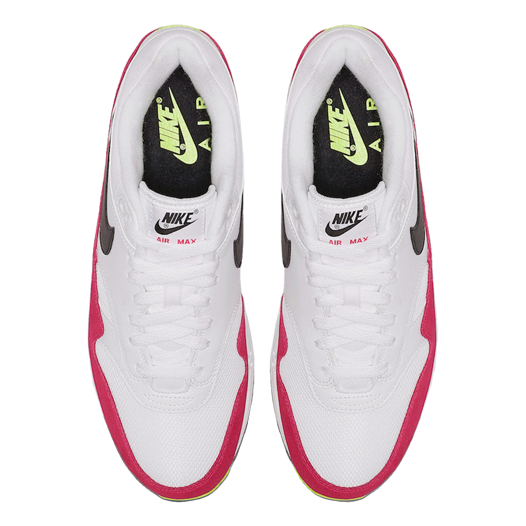 Nike Air Max 1 White Black Volt Rush Pink Oben
