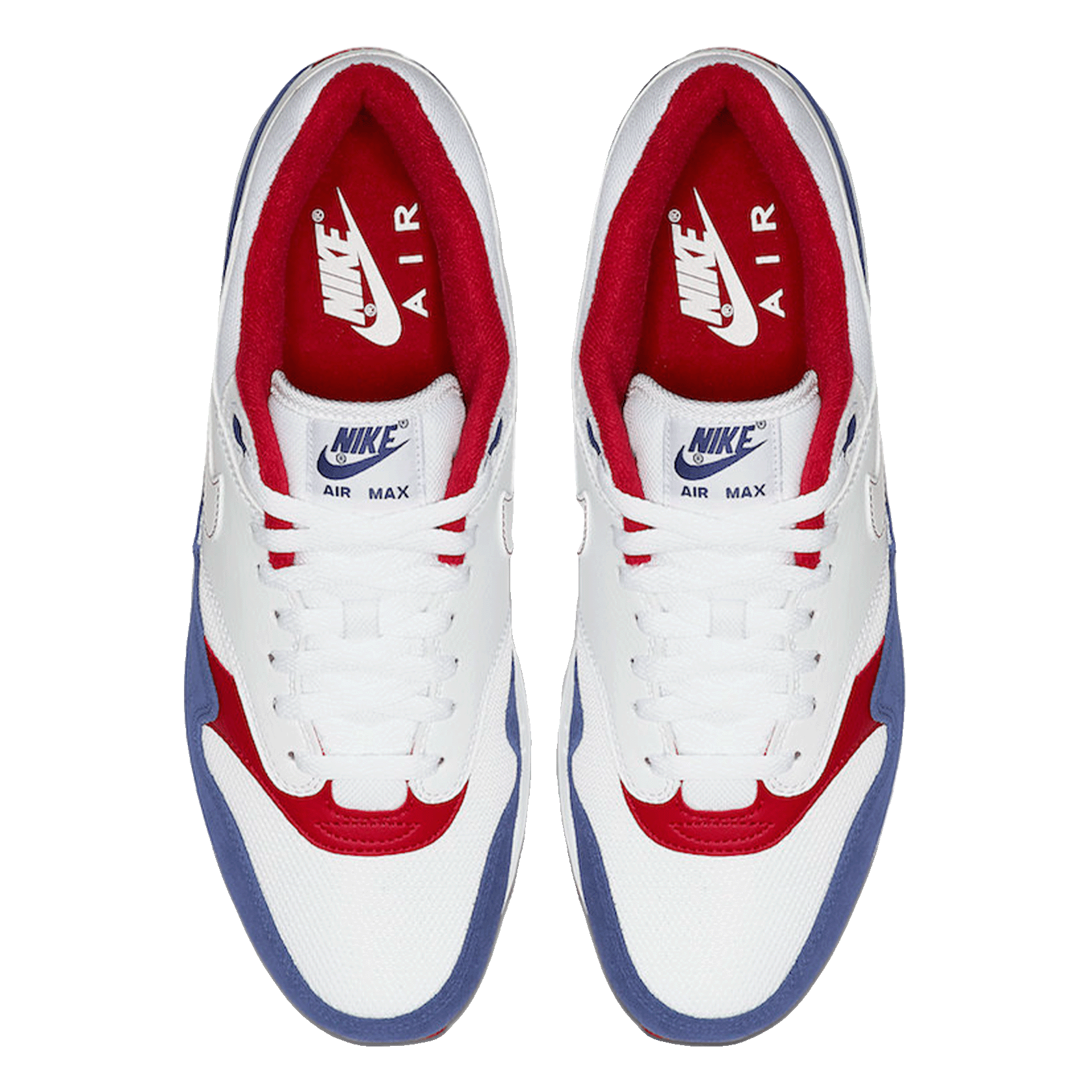 Nike Air Max 1 White Red Blue Oben