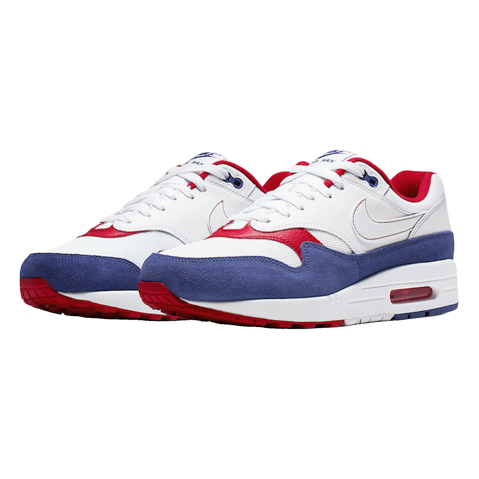 Nike Air Max 1 White Red Blue Side