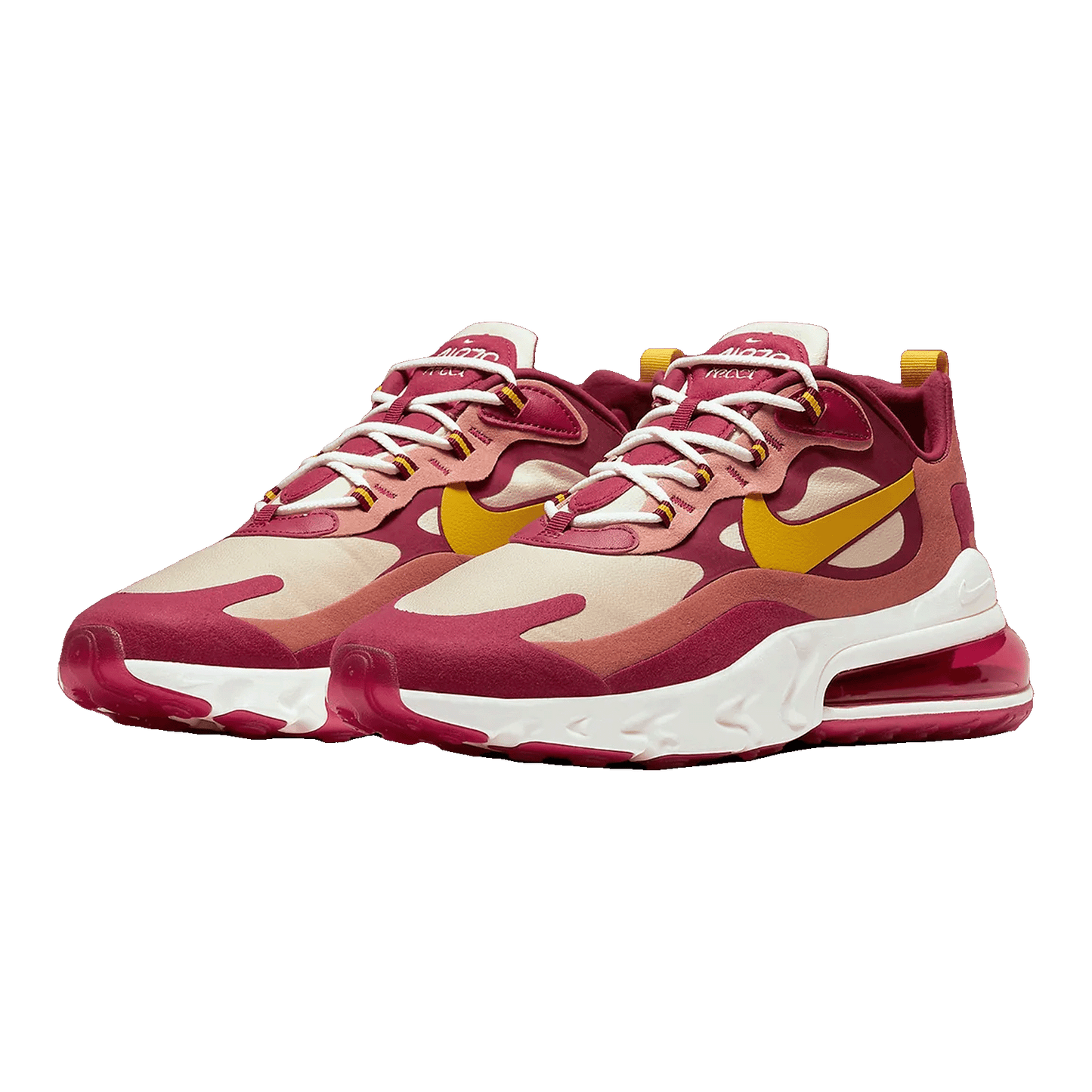Nike Air Max 270 React Noble Red Team Gold Side AO4971-601