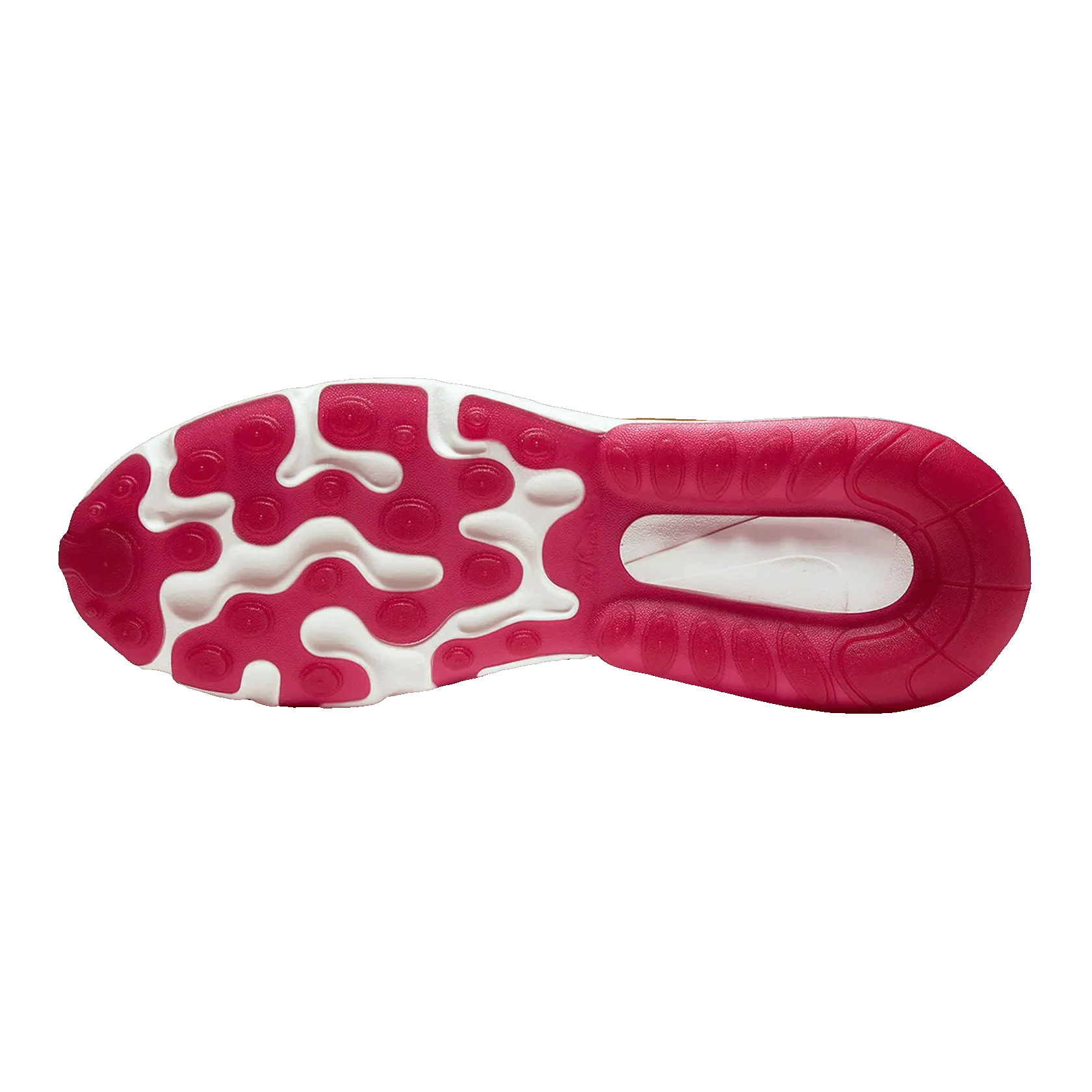 Nike Air Max 270 React Noble Red Team Gold Sohle