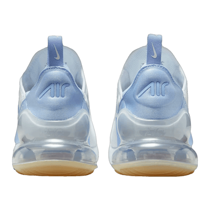 Nike Air Max 270 White Blue Tint Gum Light Brown Aluminum (W) Back HJ3222-103